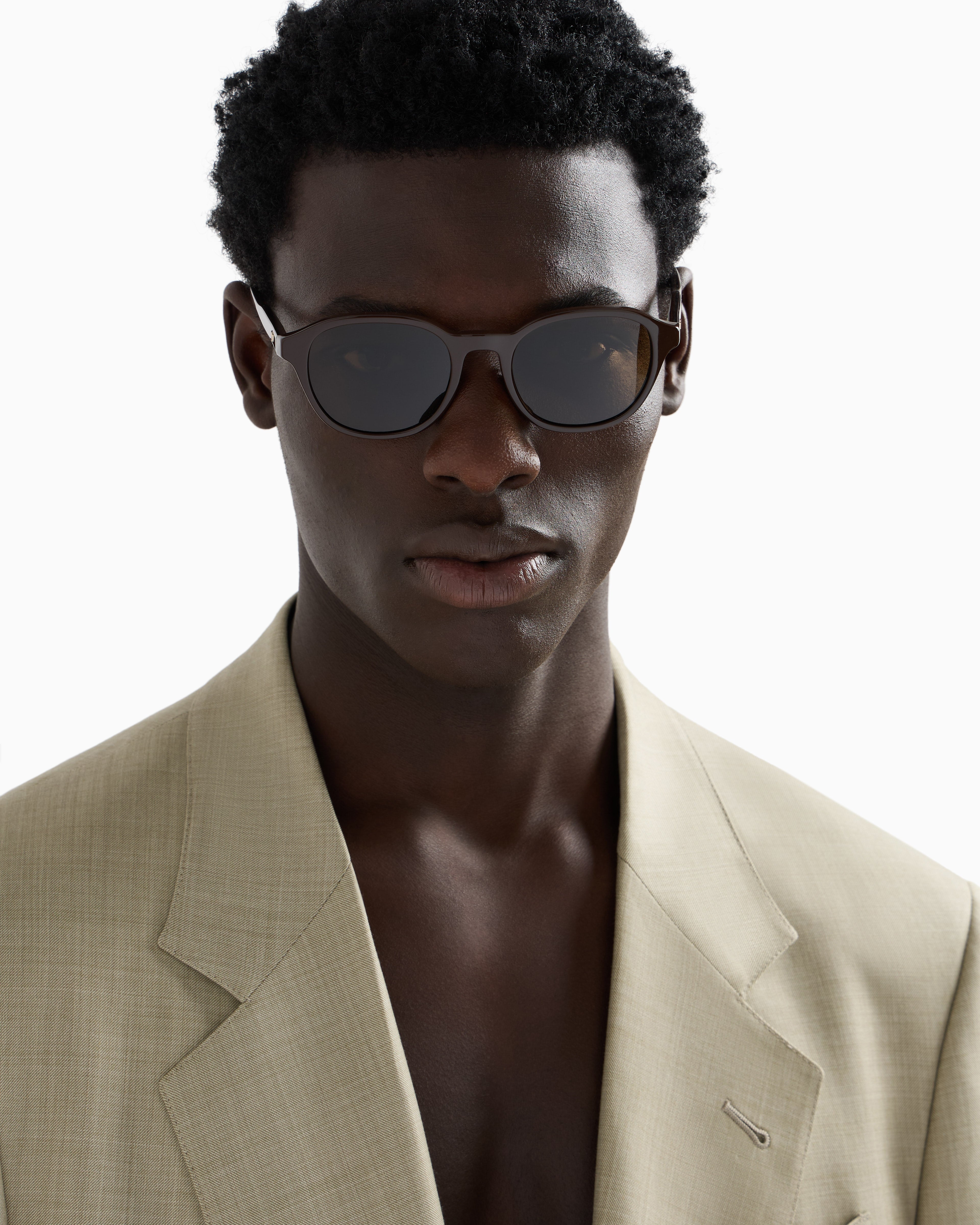 Emporio Armani Men’s panto sunglasses