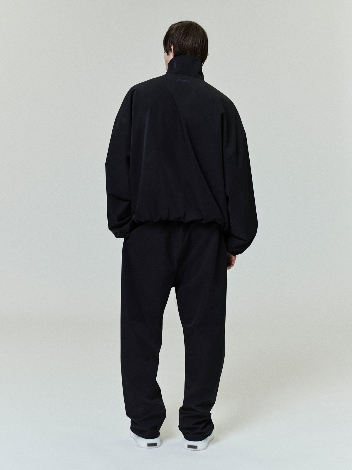 Essentials Sporty Nylon Half Zip Jet Black