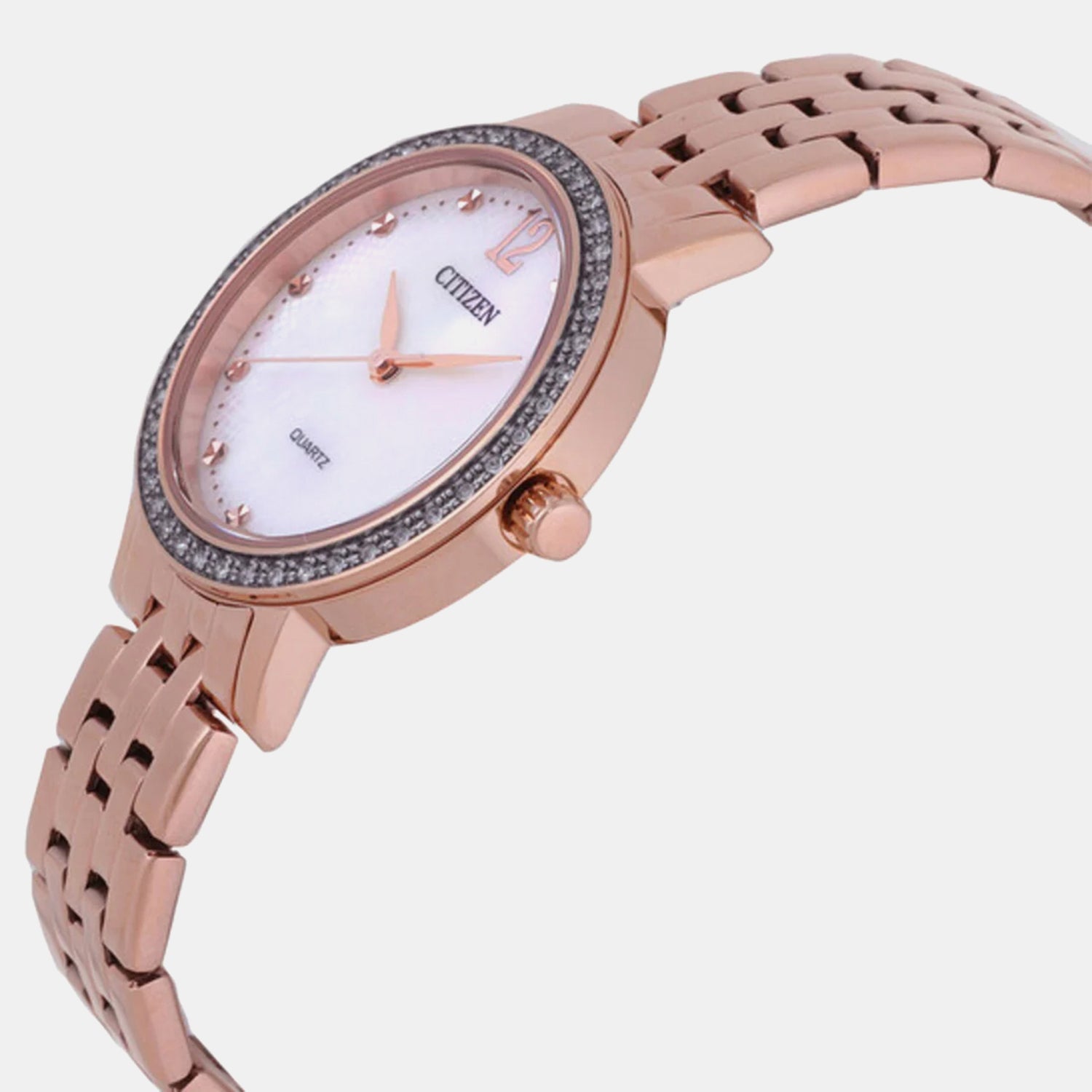 Citizen Women Quartz Mother Of Pearl Dial Analog Stainless Steel Watch El3108-53D