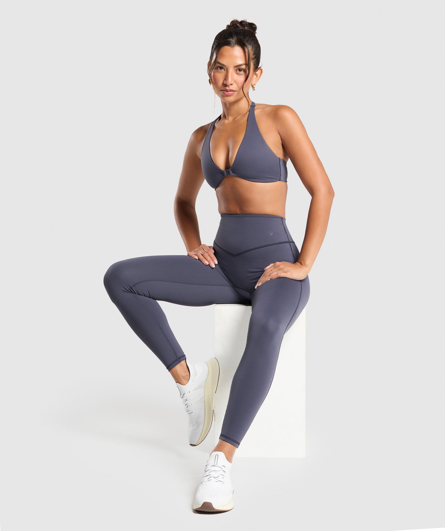 Women's Gymshark Elevate Sports Bra Heavy Blue