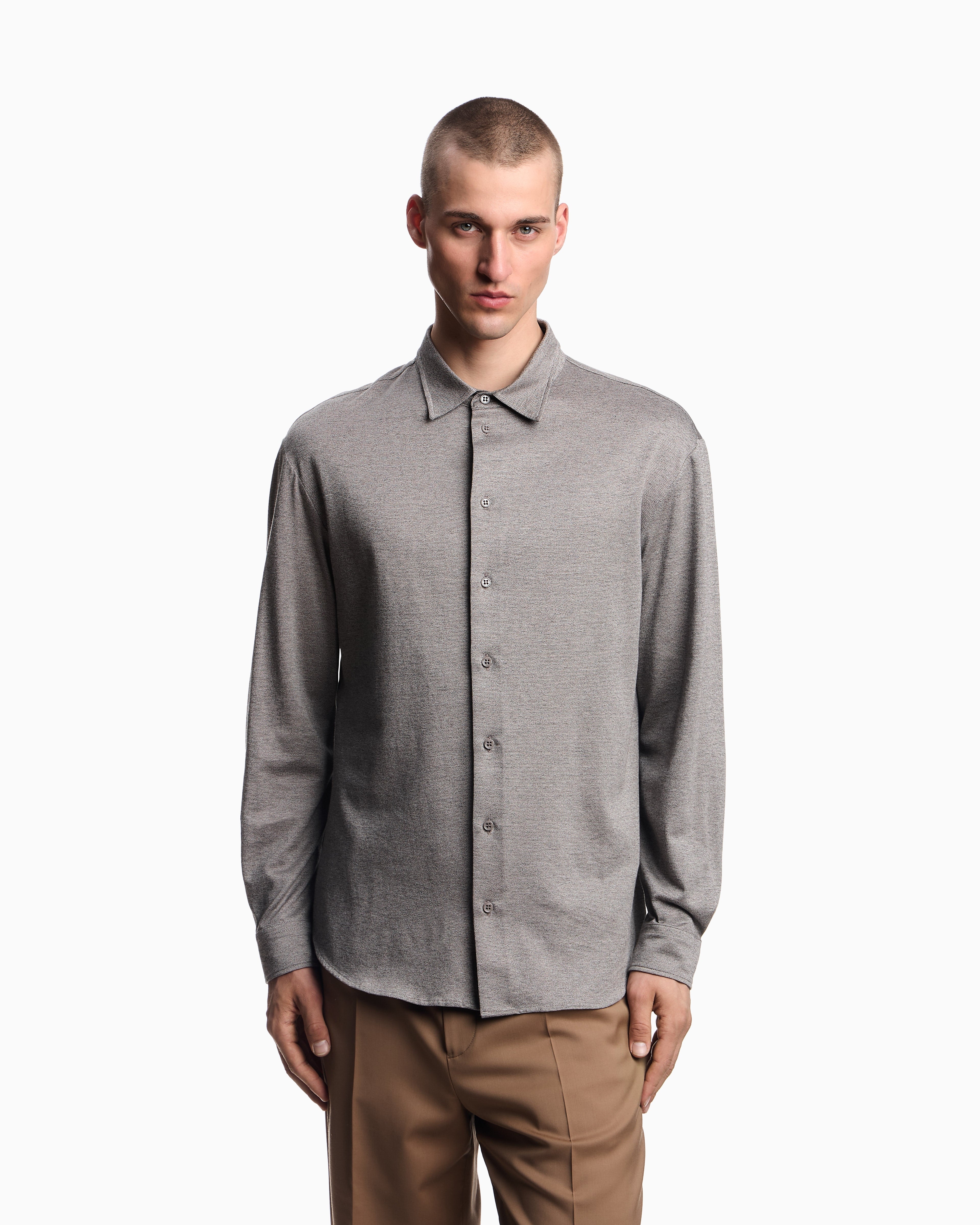 Emporio Armani Icon jaspé jersey shirt