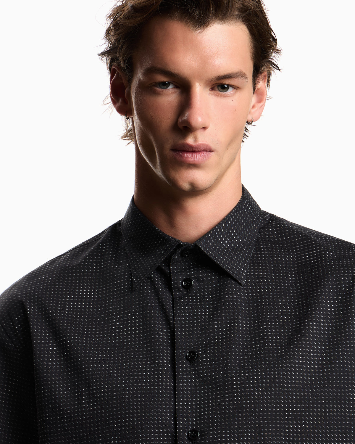 Emporio Armani Shirt with all-over micro-pattern print