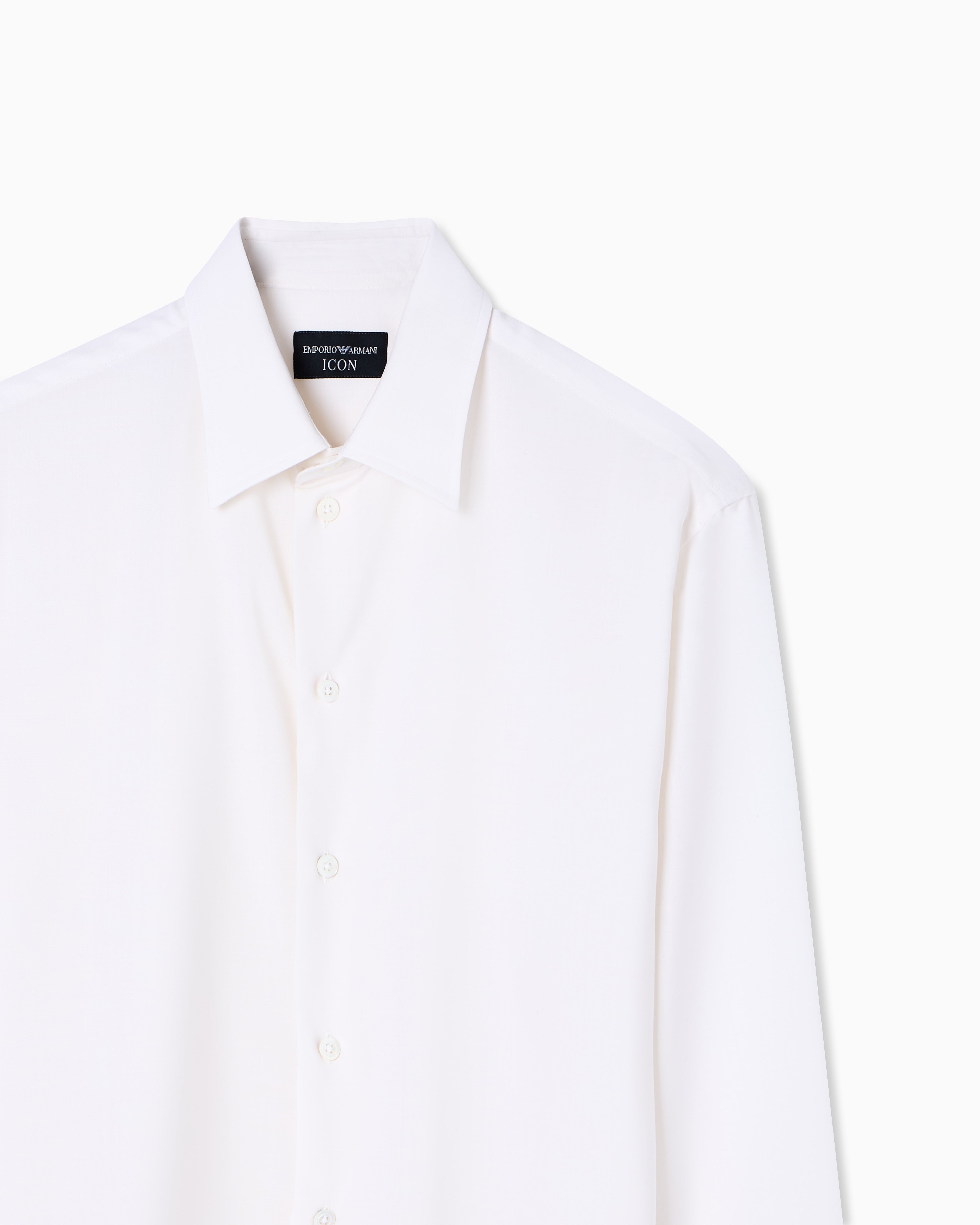 Emporio Armani Icon shirt in tropical light wool canvas