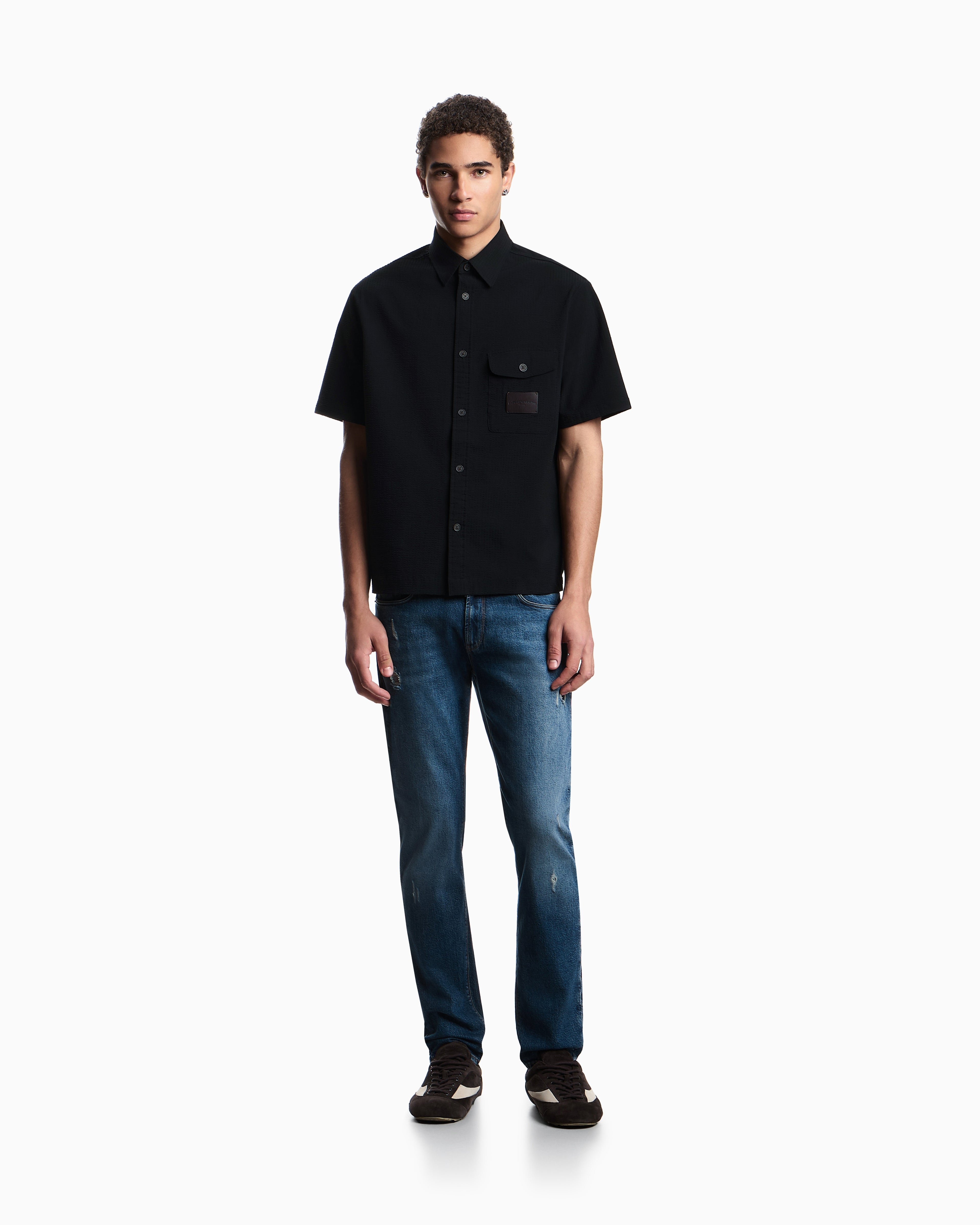 Emporio Armani J06 slim-fit, ripped denim jeans