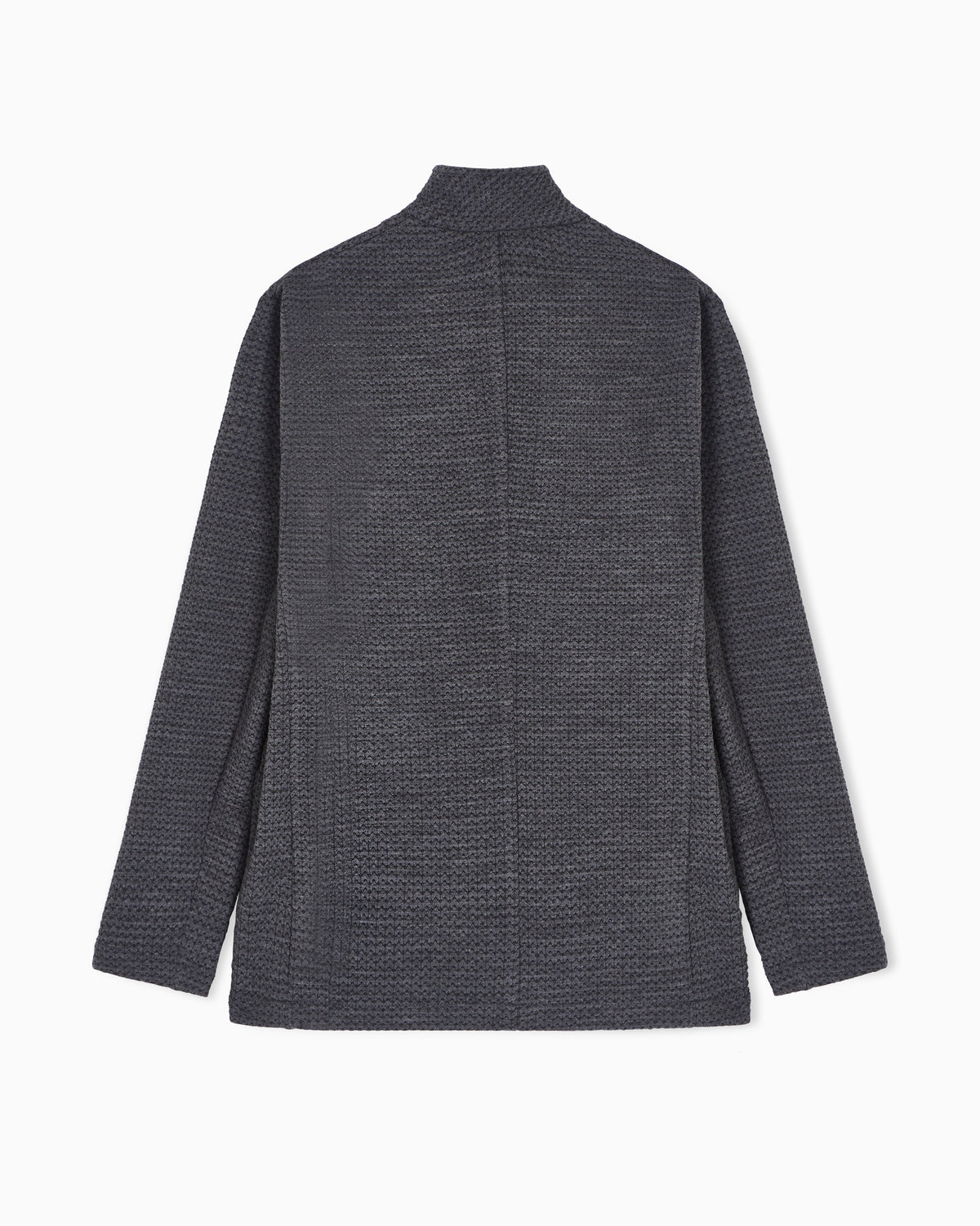 Emporio Armani Guru-collar jacket with off-centre fastening in a 3D jersey knit