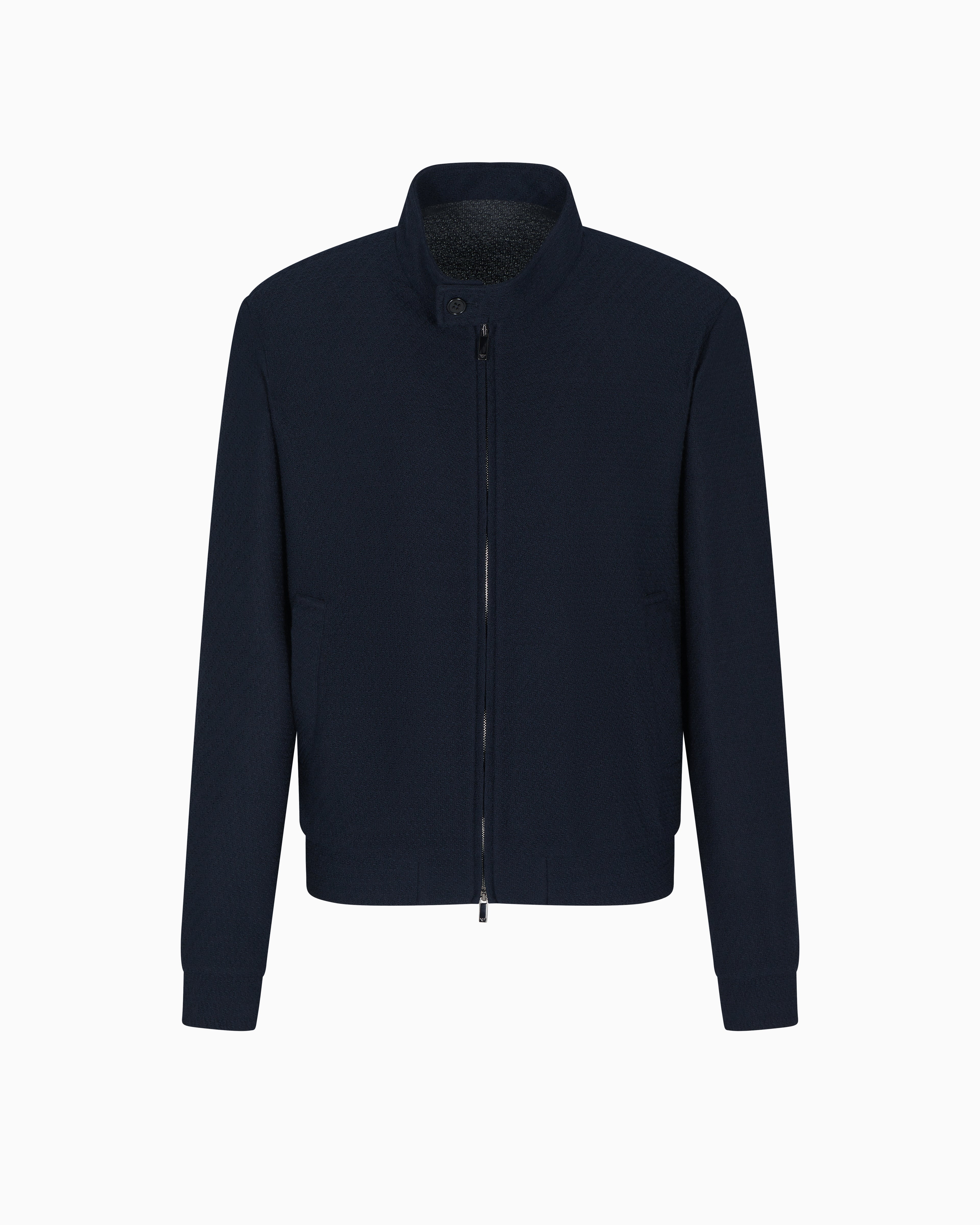 Emporio Armani Icon wool-blend bouclé jersey blouson