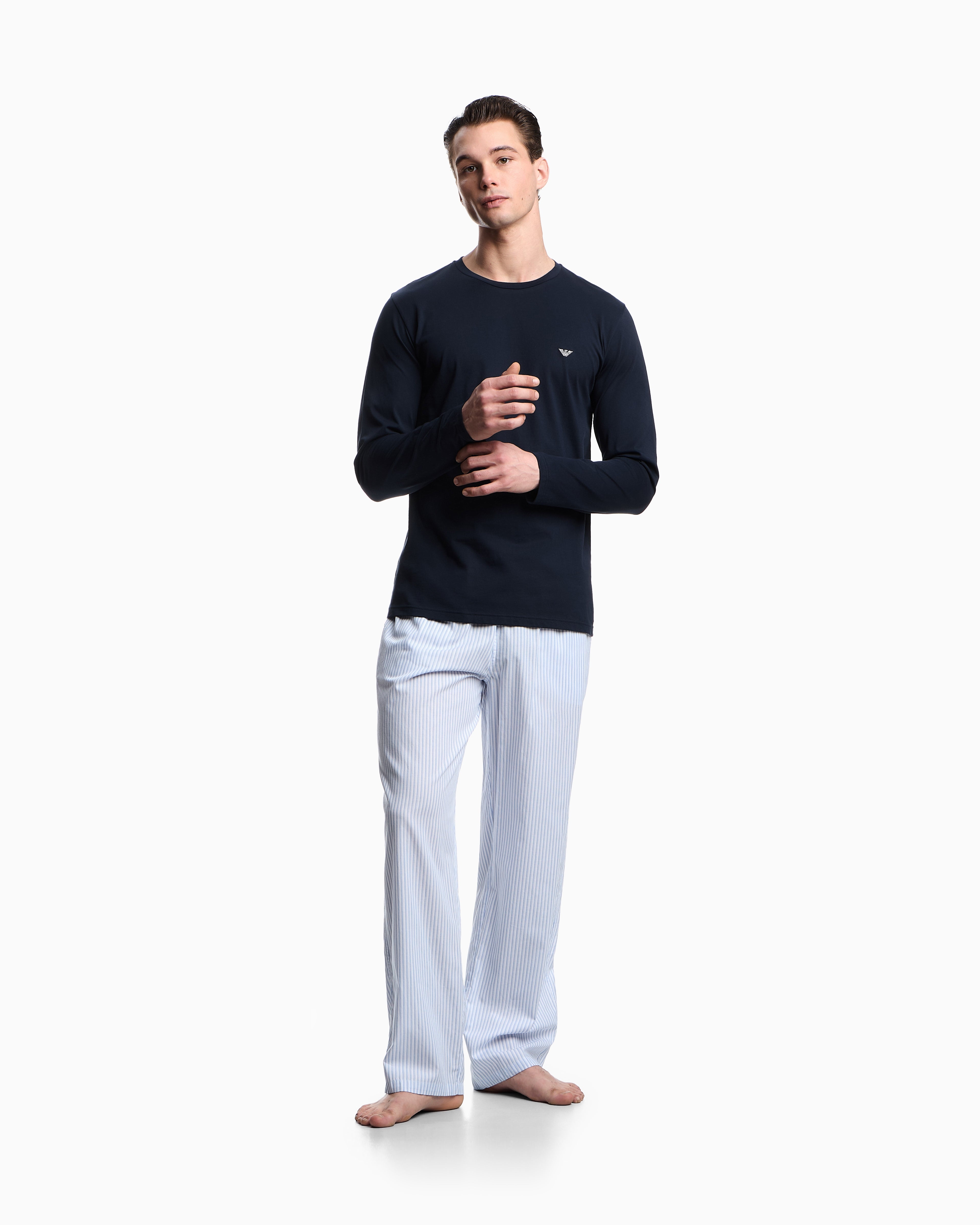 Emporio Armani Pyjamas with trousers in all-over pattern jacquard