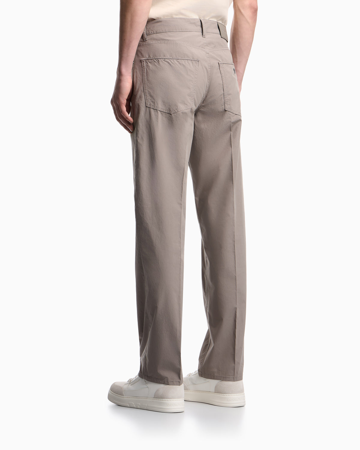Emporio Armani J76 straight fit, technical cotton five-pocket trousers