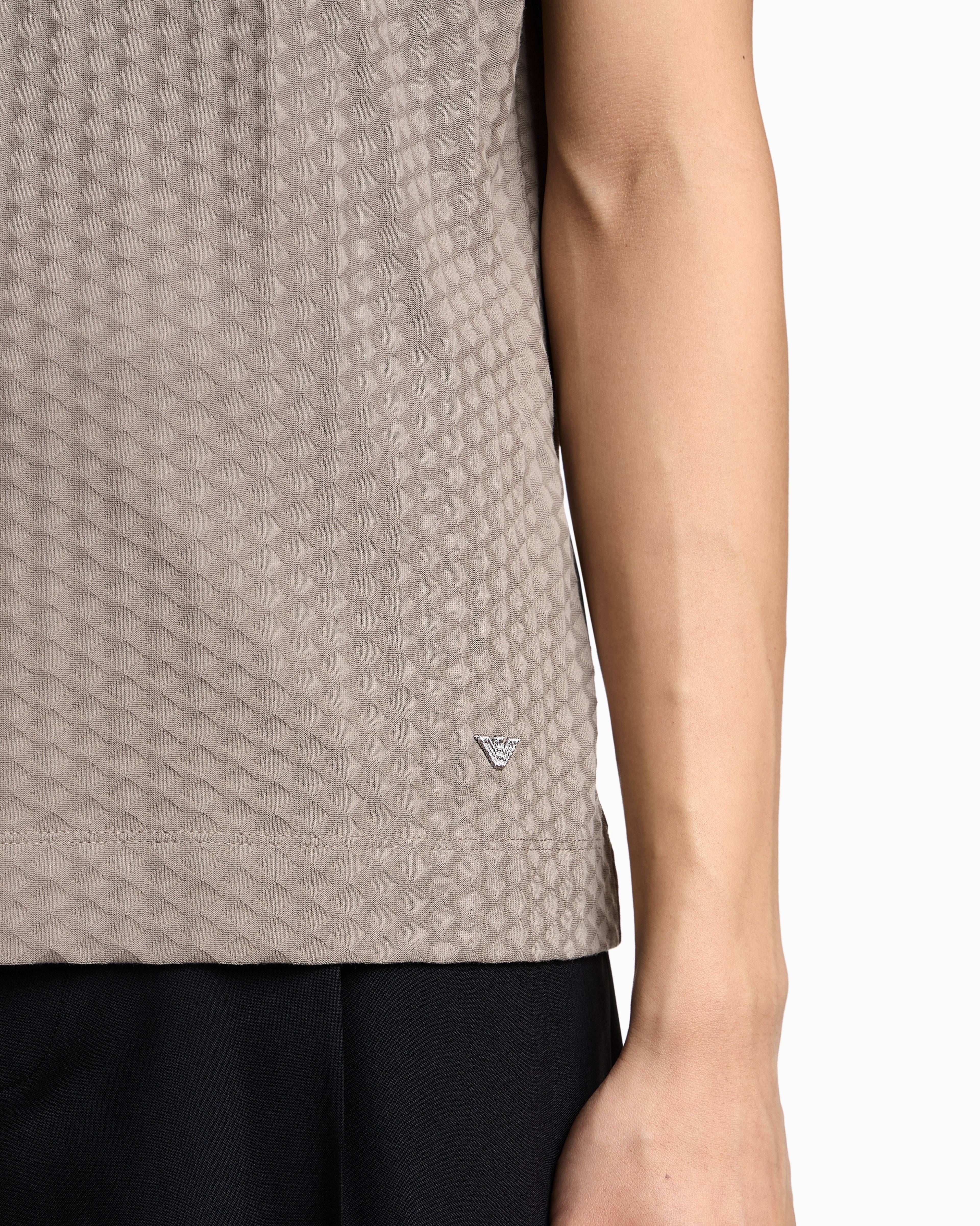 Emporio Armani US Exclusive jacquard jersey T-shirt