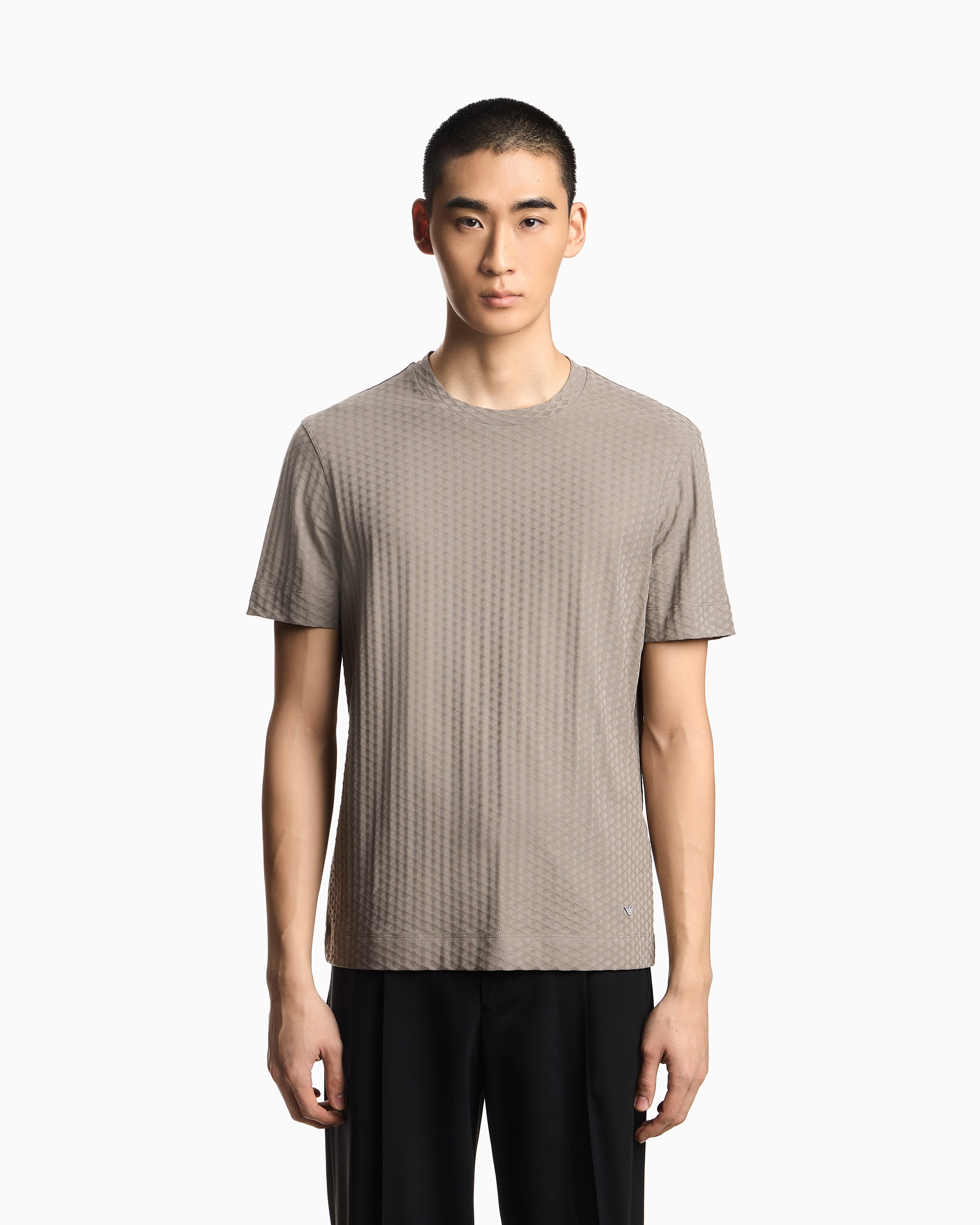 Emporio Armani US Exclusive jacquard jersey T-shirt