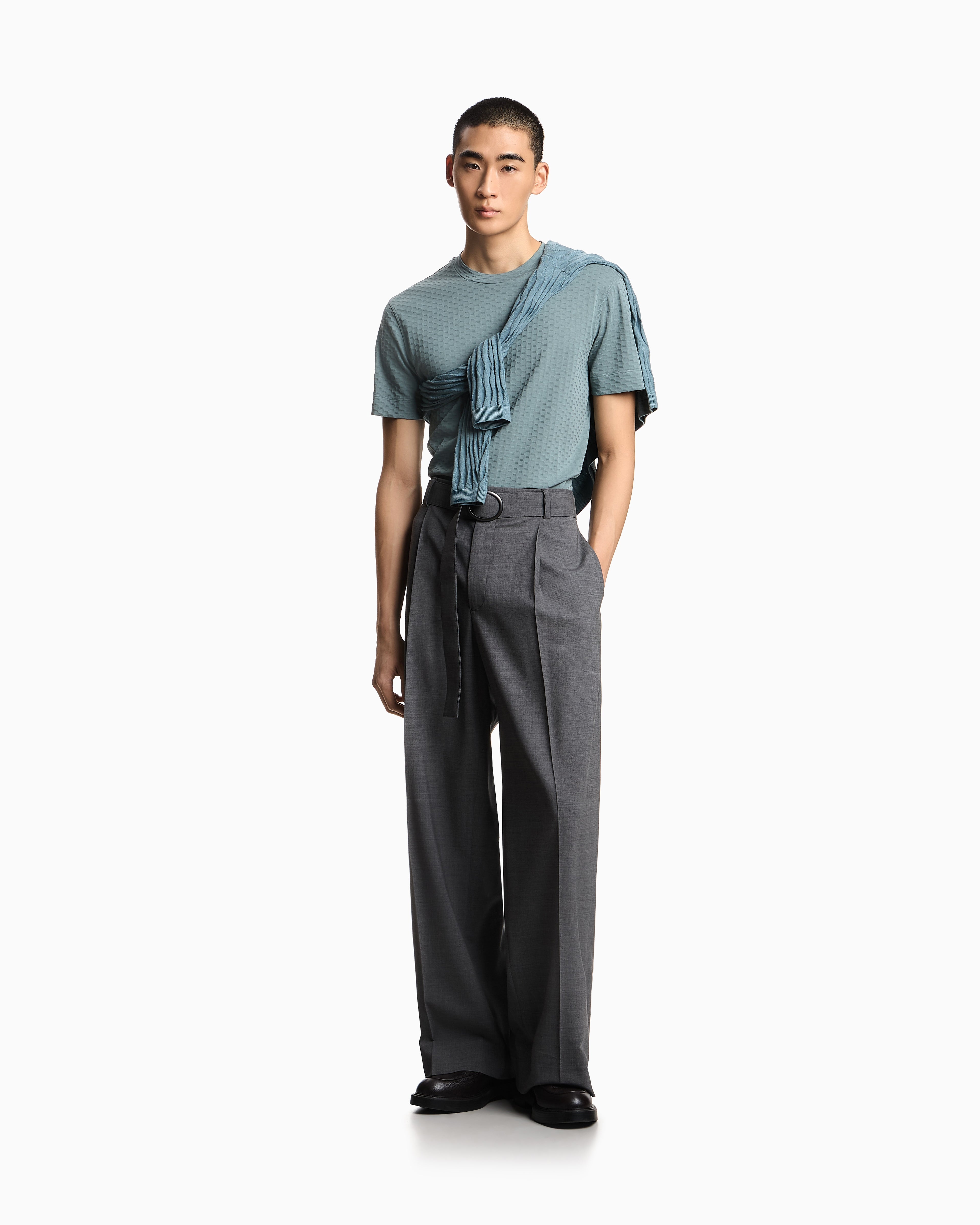 Emporio Armani US Exclusive jacquard jersey T-shirt