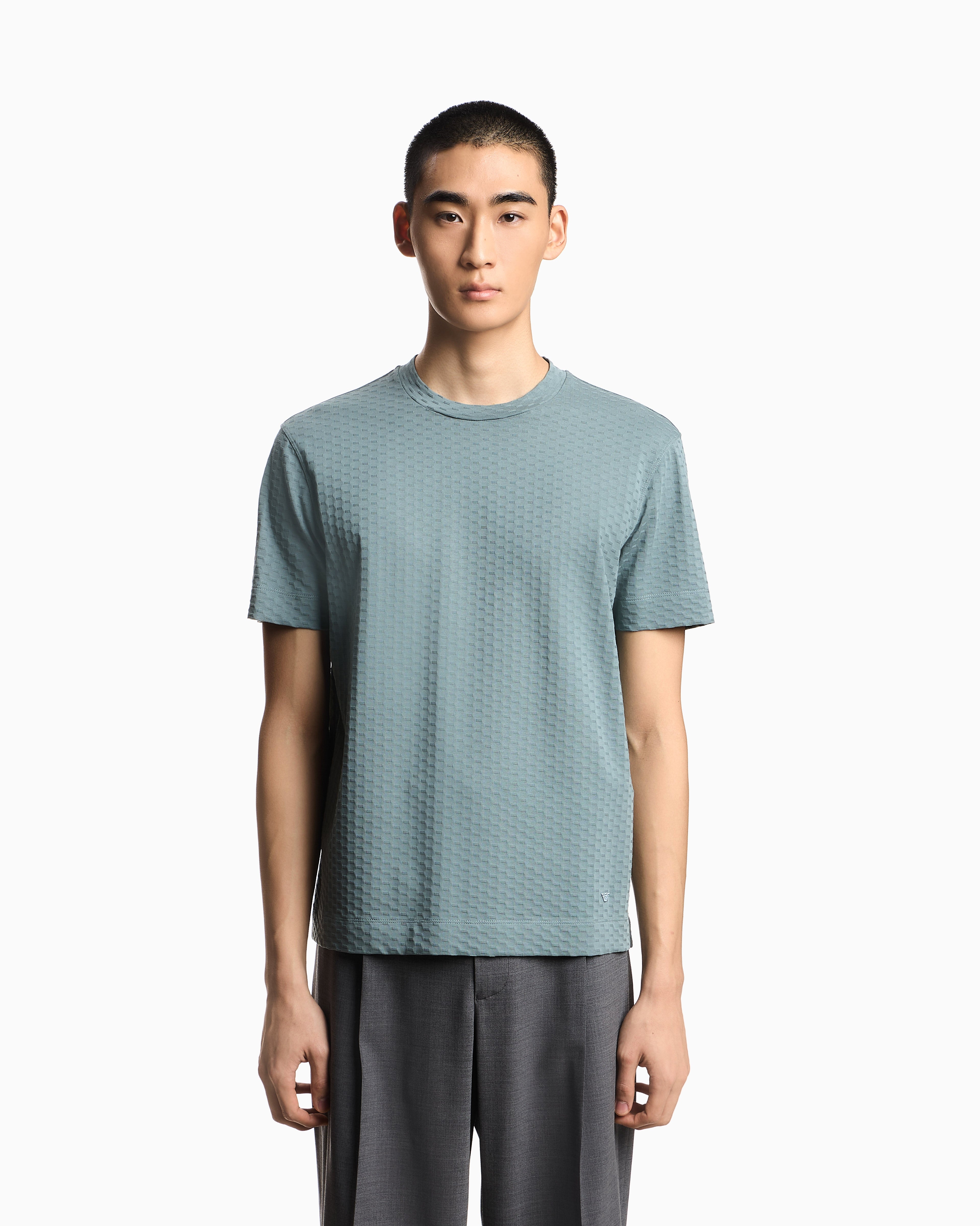 Emporio Armani US Exclusive jacquard jersey T-shirt