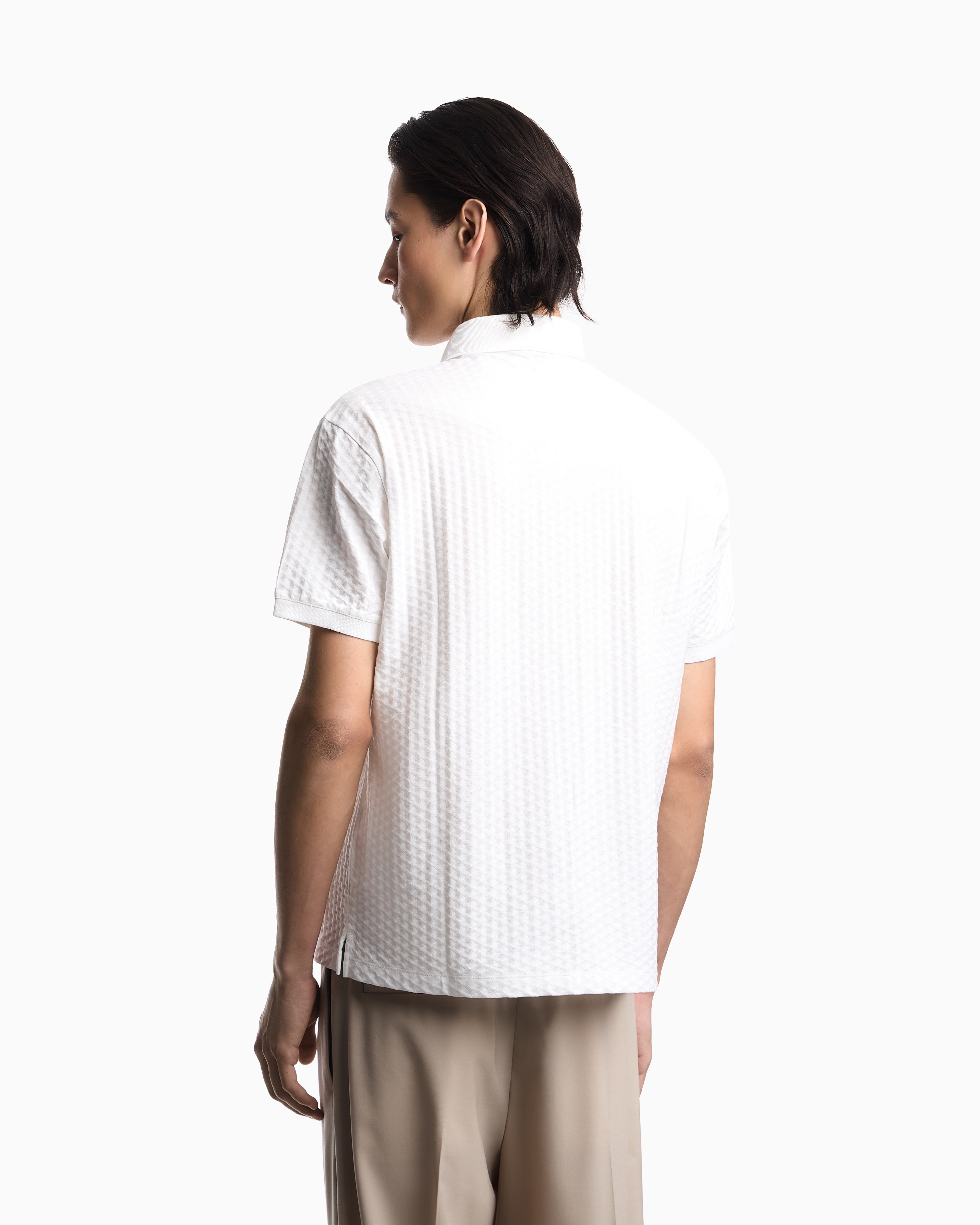 Emporio Armani US Exclusive jacquard jersey polo shirt