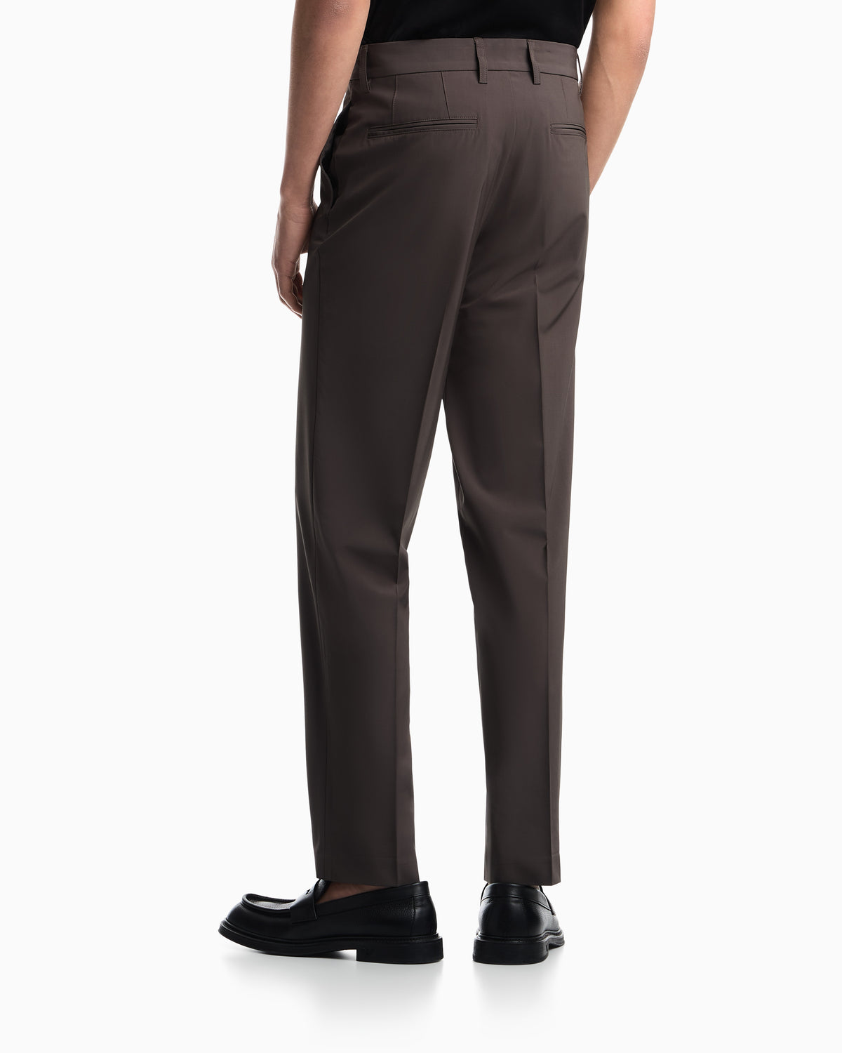 Emporio Armani Nylon viscose blend trousers