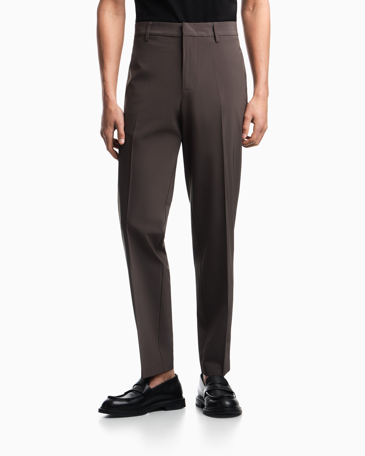 Emporio Armani Nylon viscose blend trousers