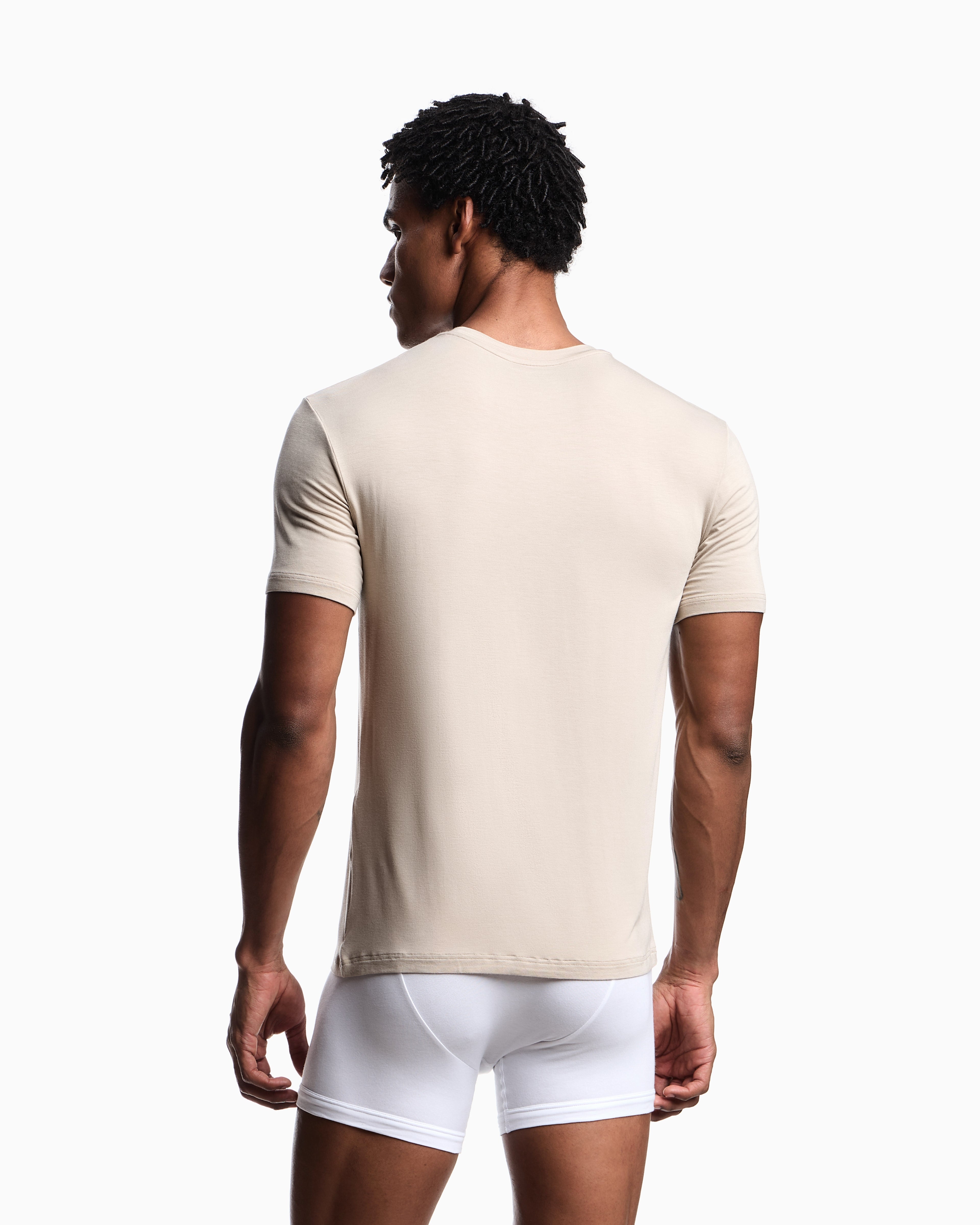 Emporio Armani Two-pack of loungewear T-shirts in soft-touch viscose