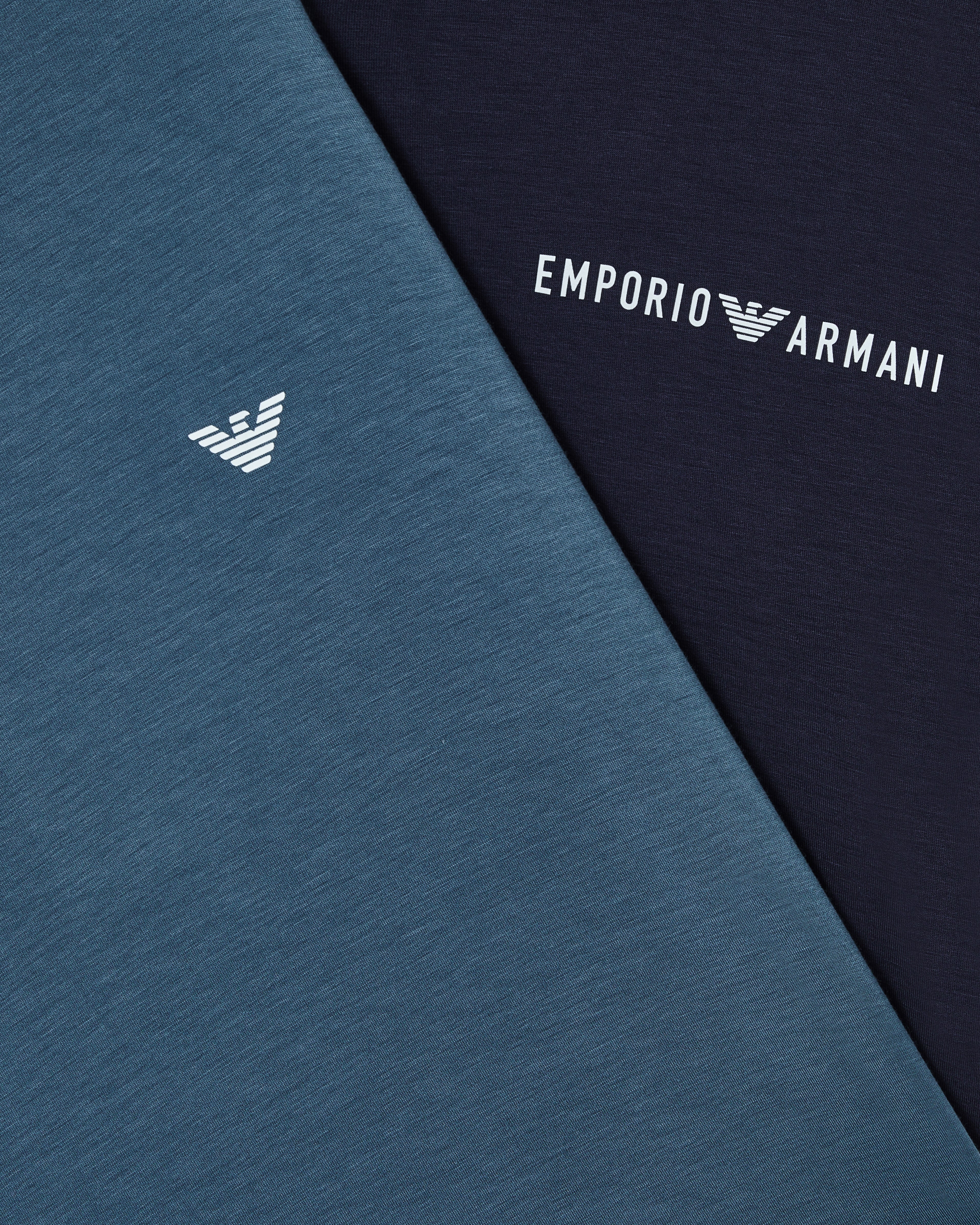 Emporio Armani Two-pack of loungewear T-shirts in soft-touch viscose