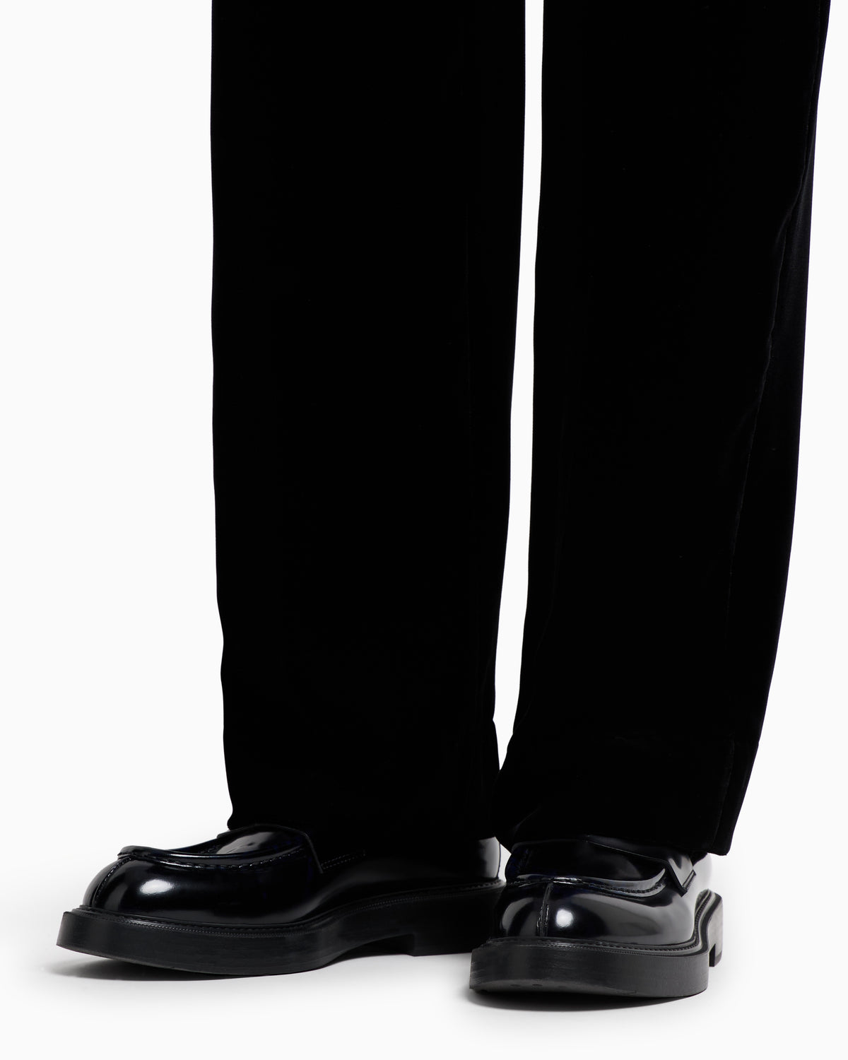 Emporio Armani Icon smooth velvet trousers