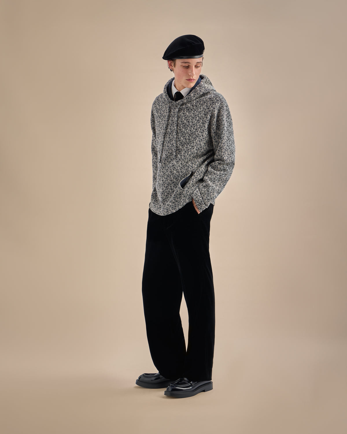 Emporio Armani Icon smooth velvet trousers