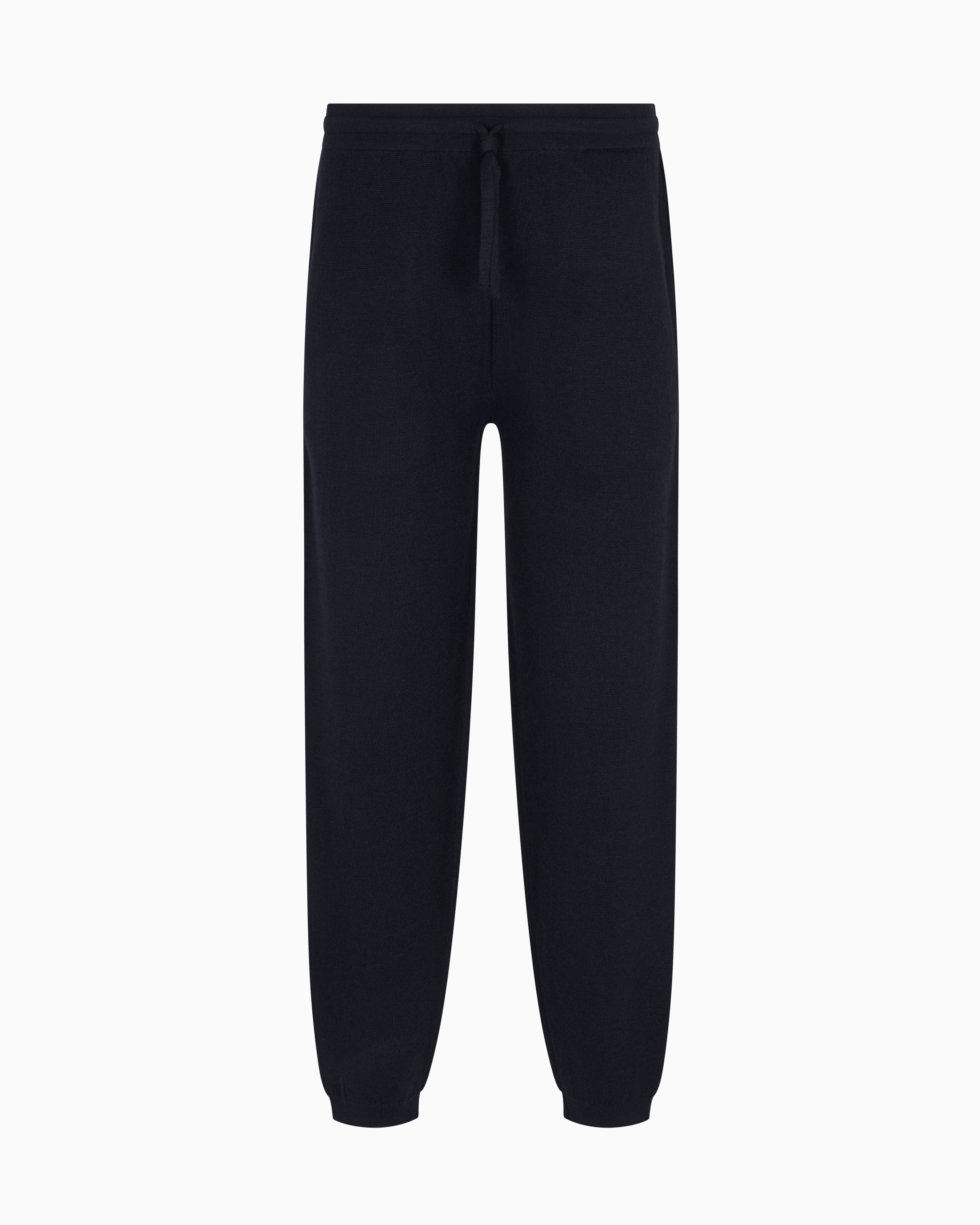 Emporio Armani Travel Essentials Milano-stitch fabric joggers