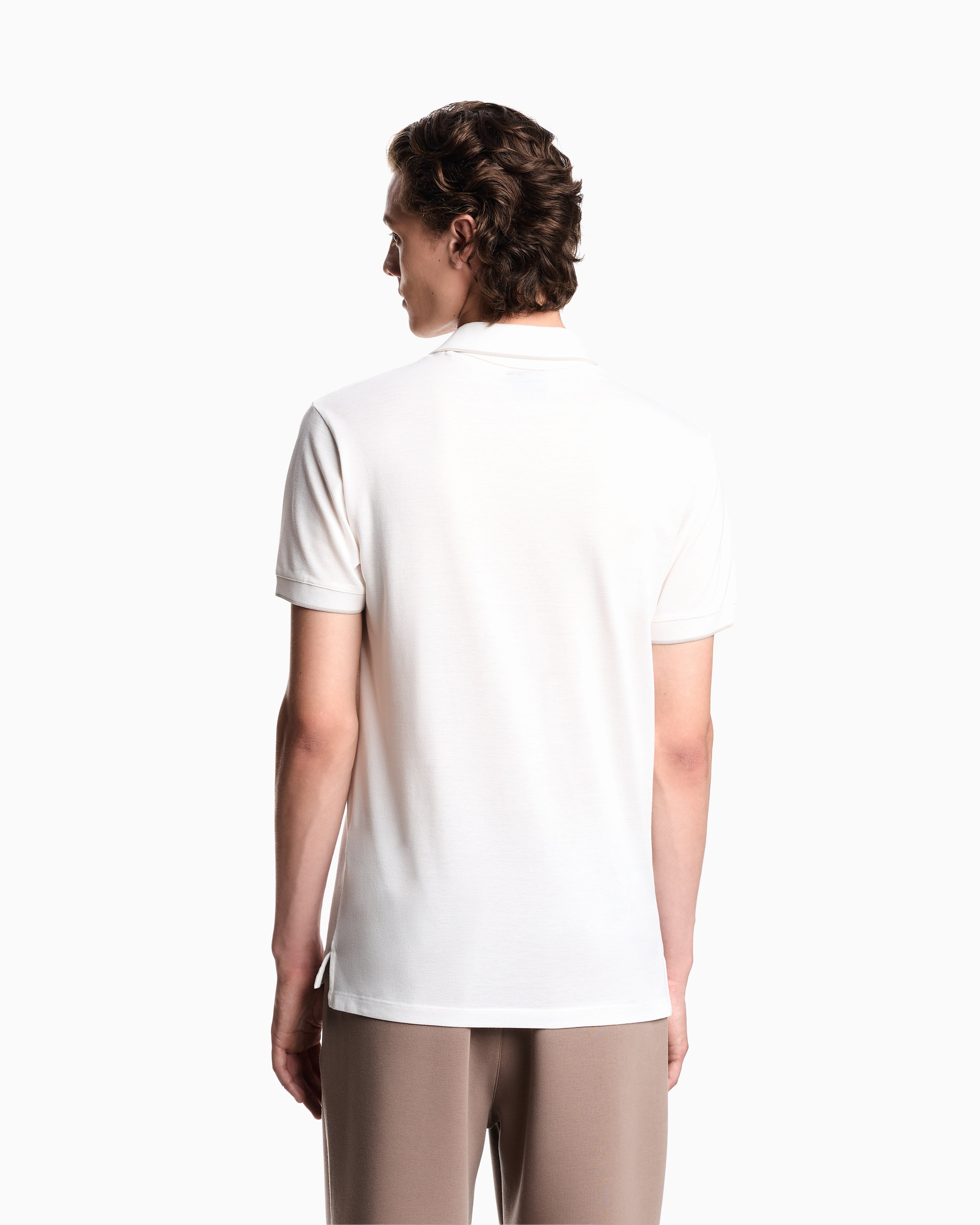 Emporio Armani Piqué polo shirt with contrasting edges