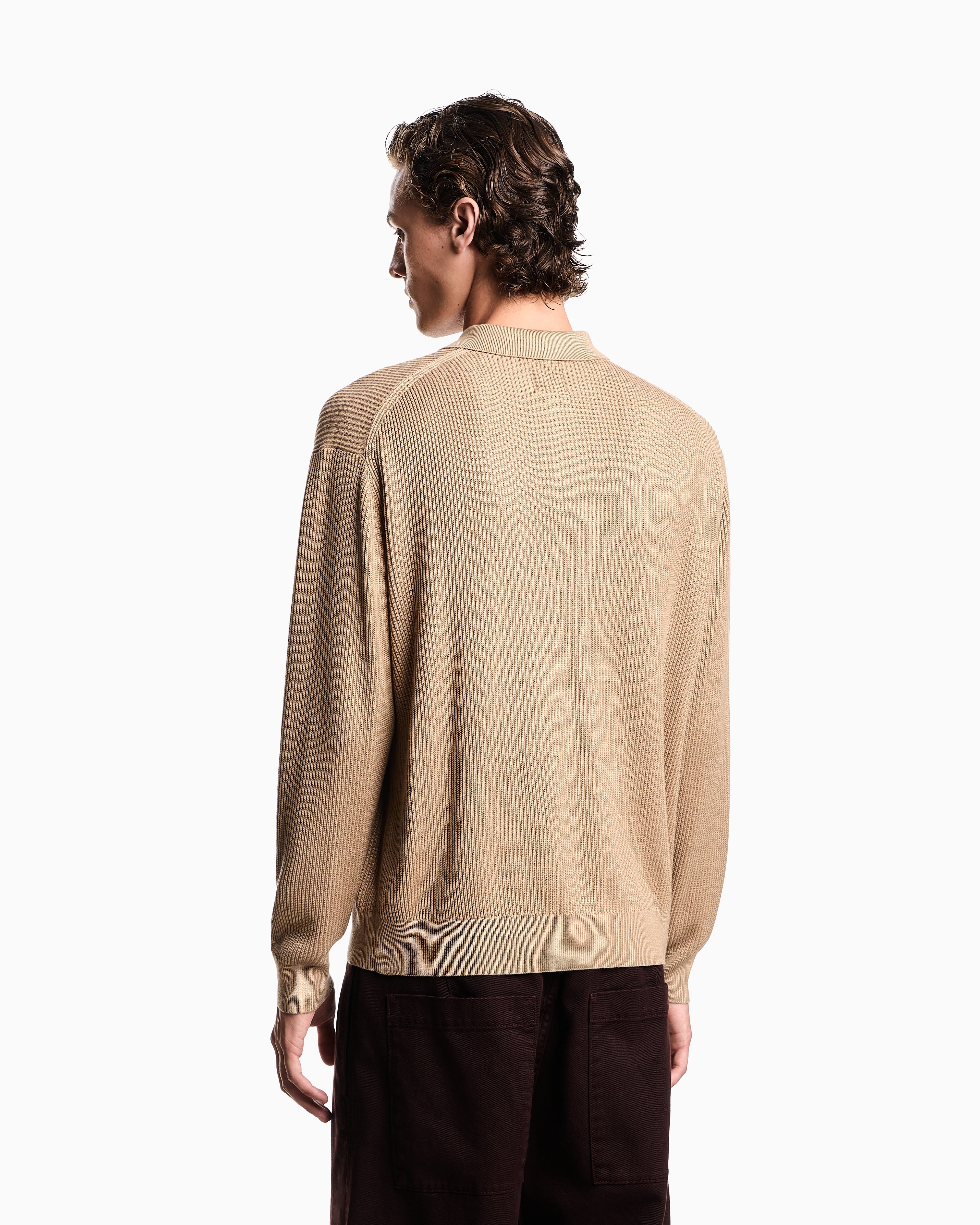 Emporio Armani New York Capsule Collection rib-knit polo shirt