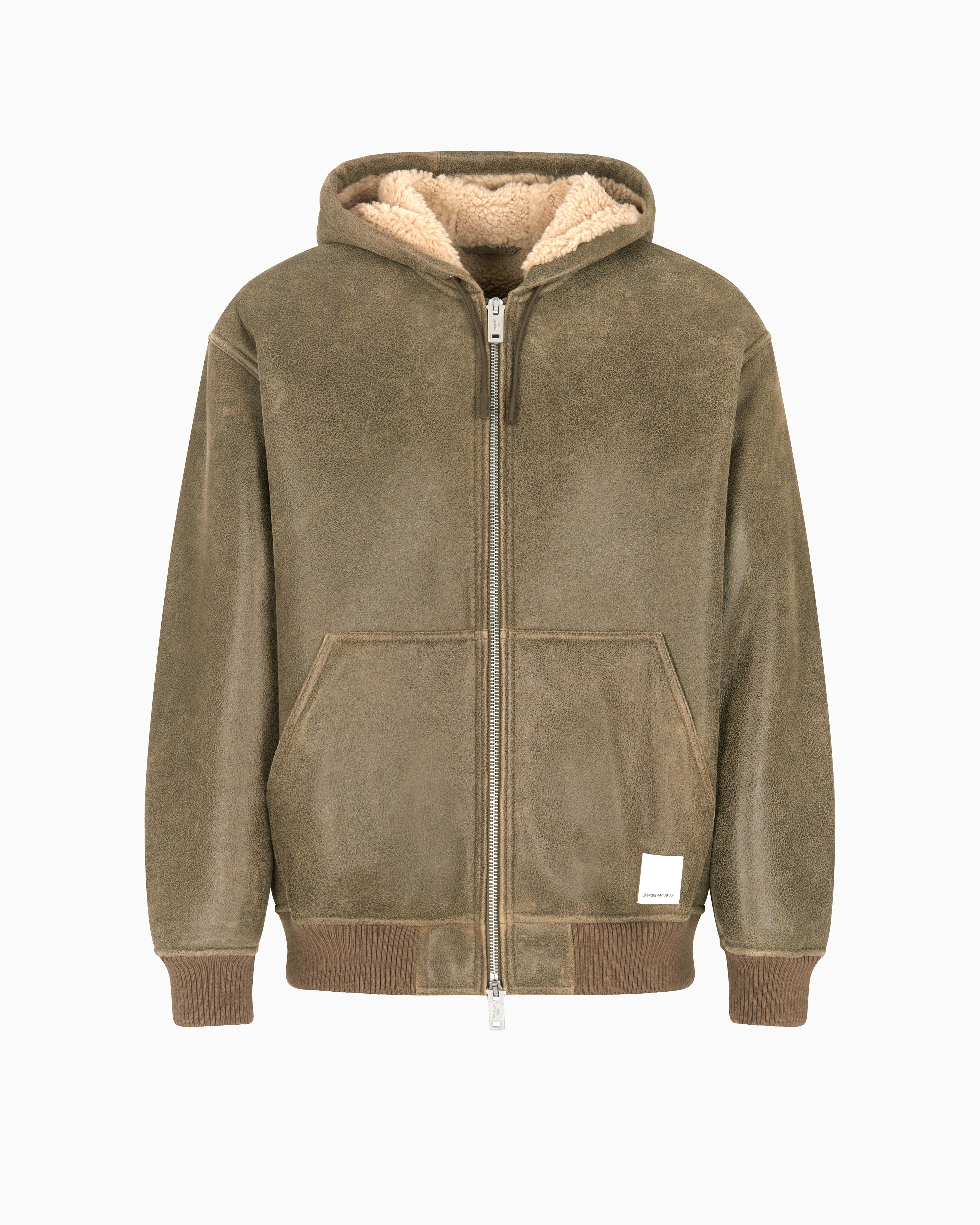 Emporio Armani New York Capsule Collection lamb shearling oversized-fit blouson