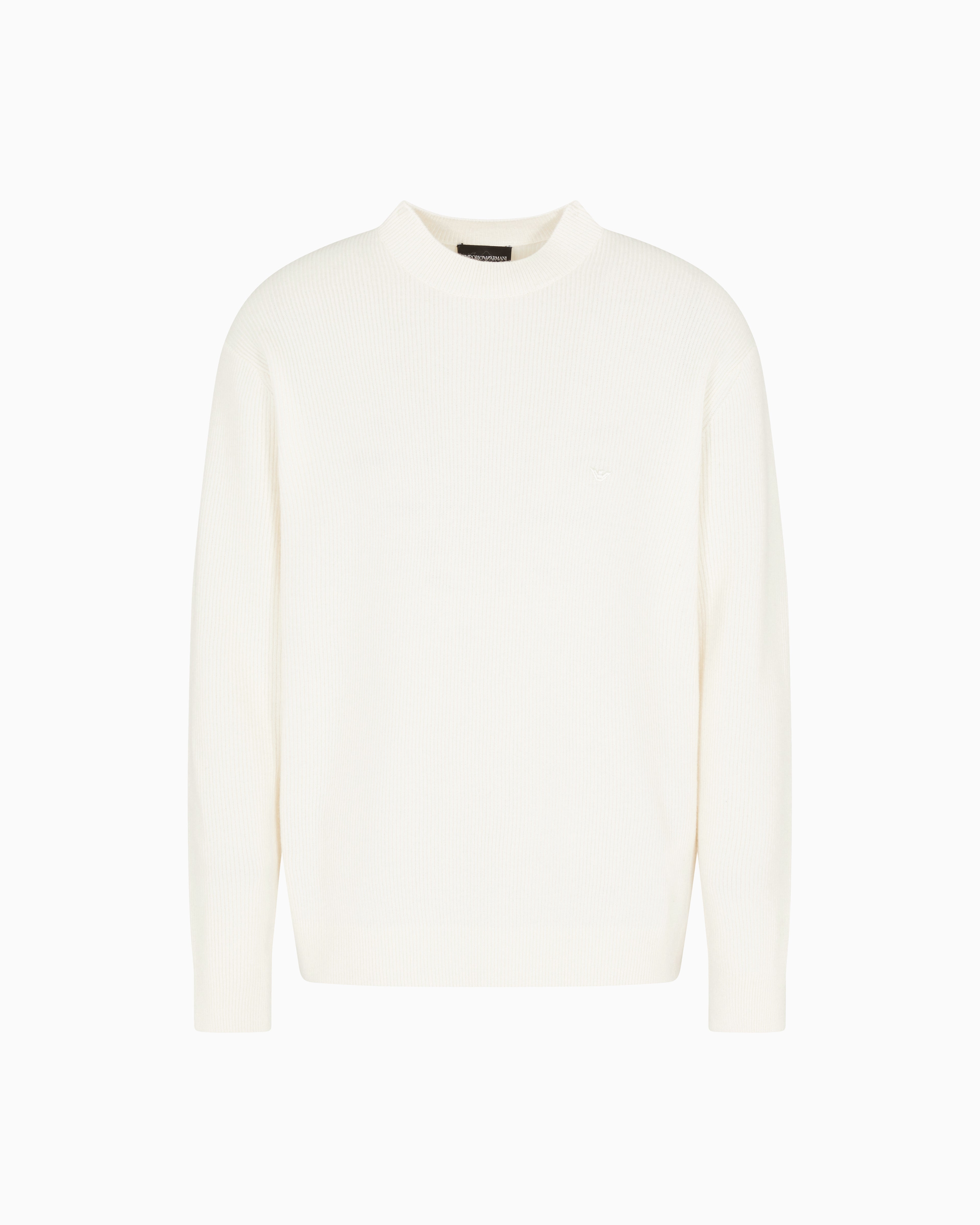 Emporio Armani Fisherman’s rib virgin-wool jumper