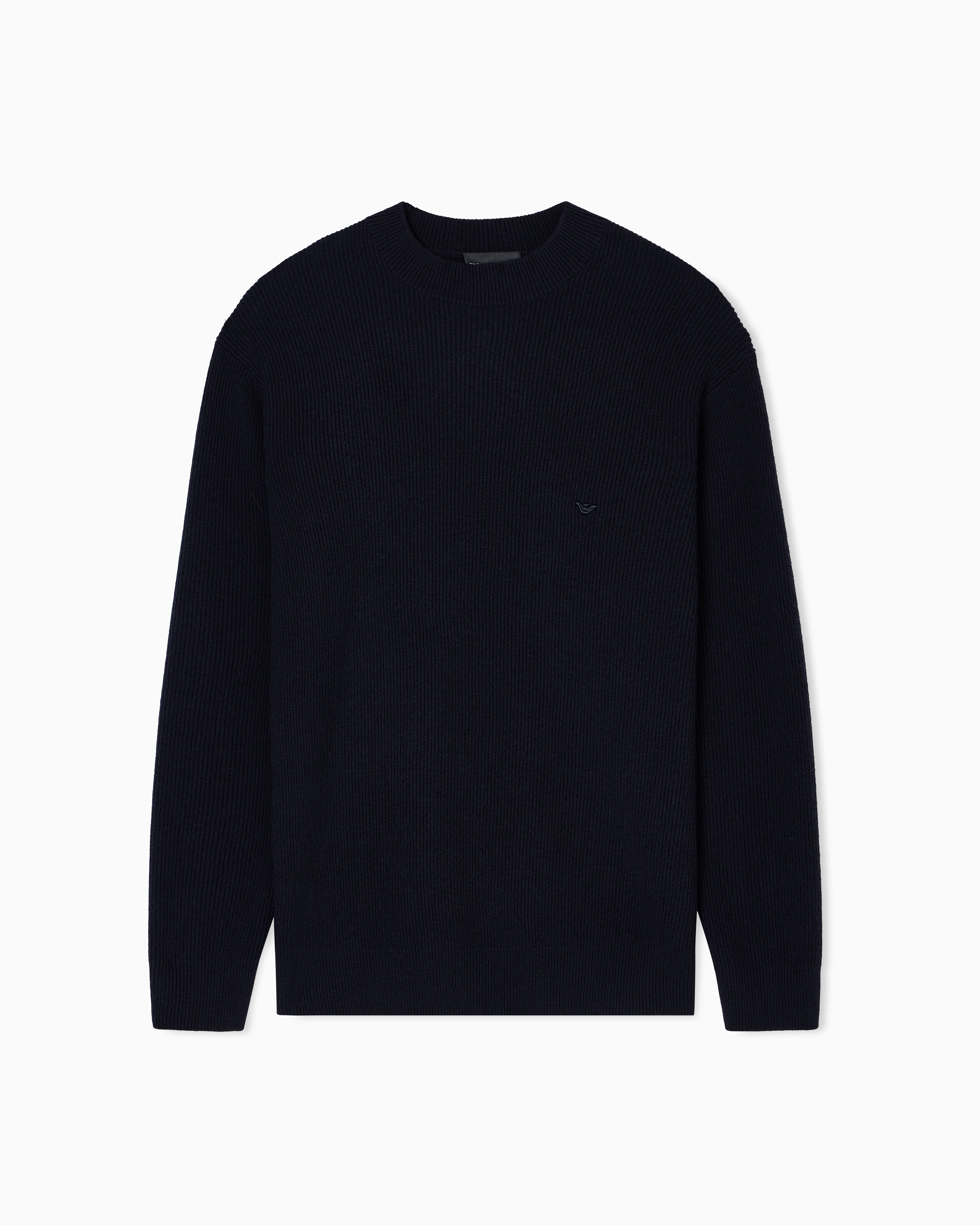 Emporio Armani Fisherman’s rib virgin-wool jumper