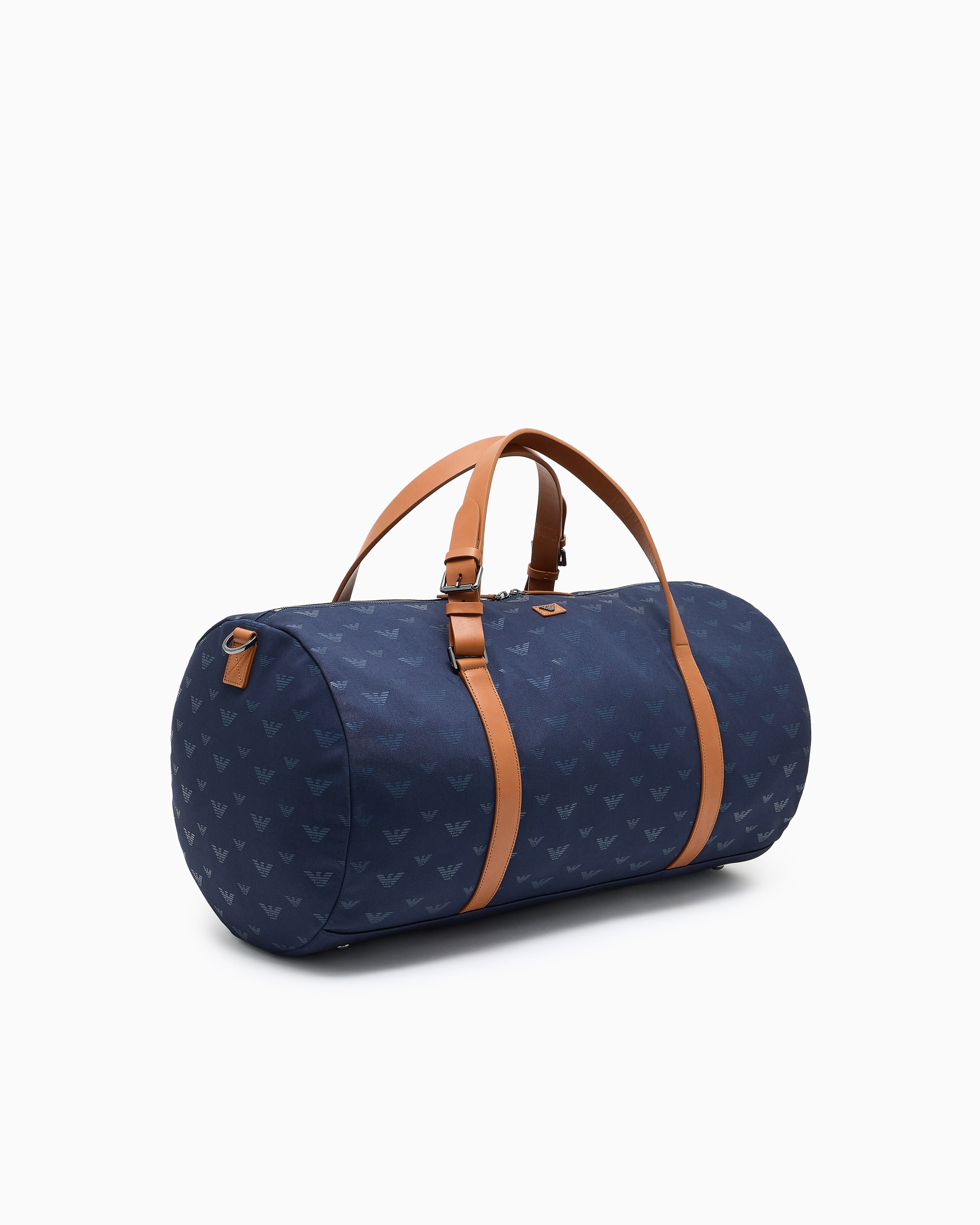 Emporio Armani All-over eagle canvas weekend bag