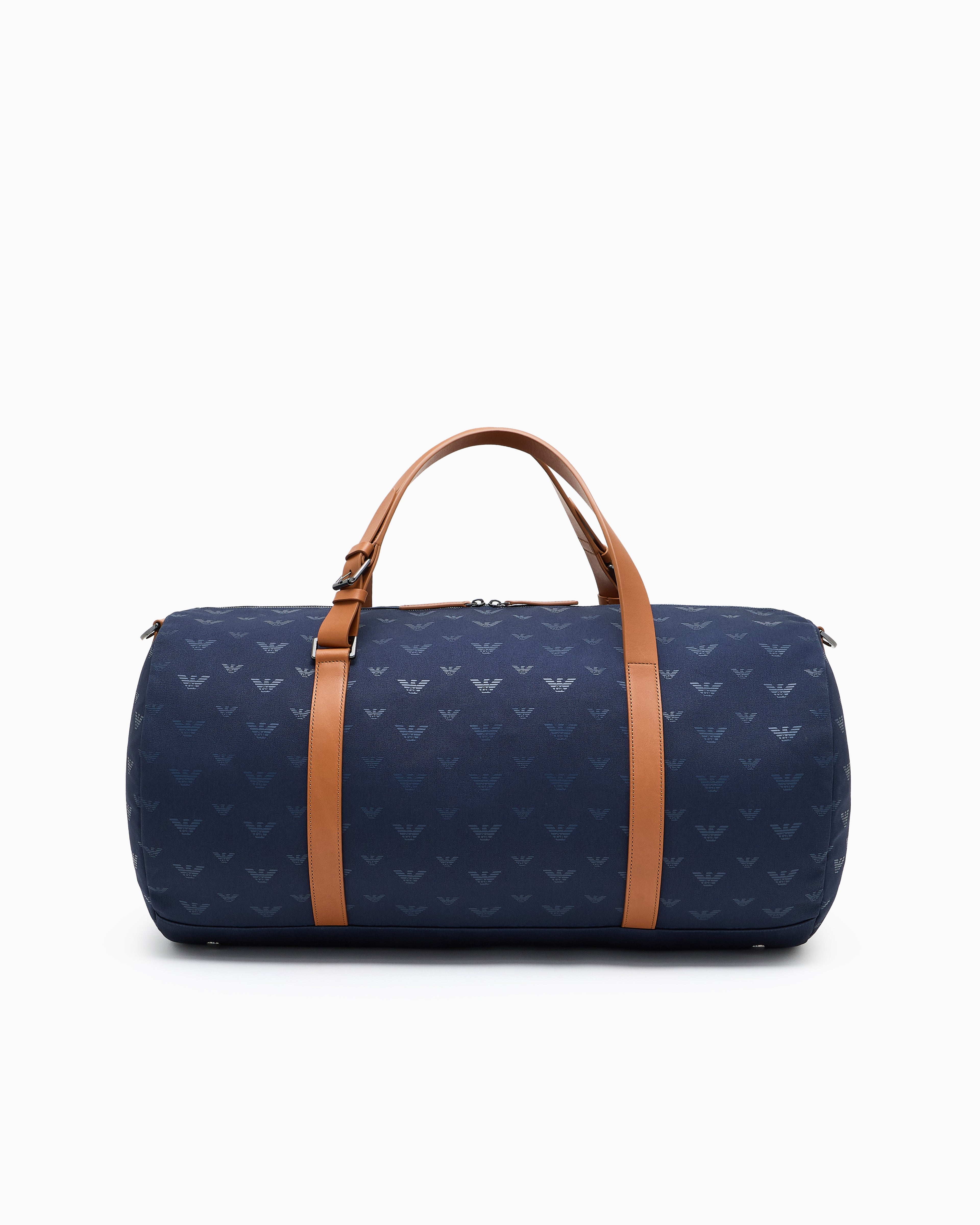 Emporio Armani All-over eagle canvas weekend bag
