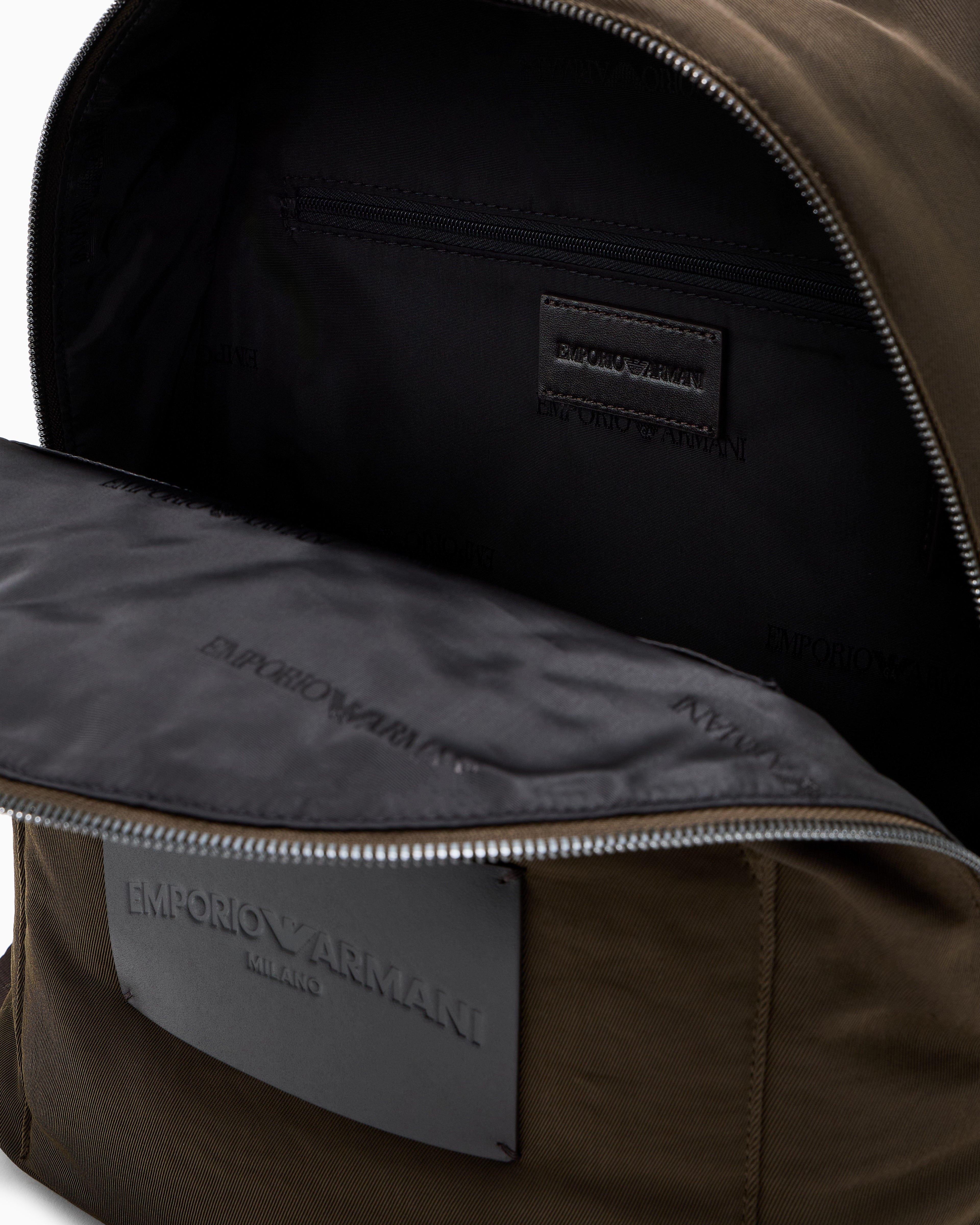 Emporio Armani Padded nylon round backpack