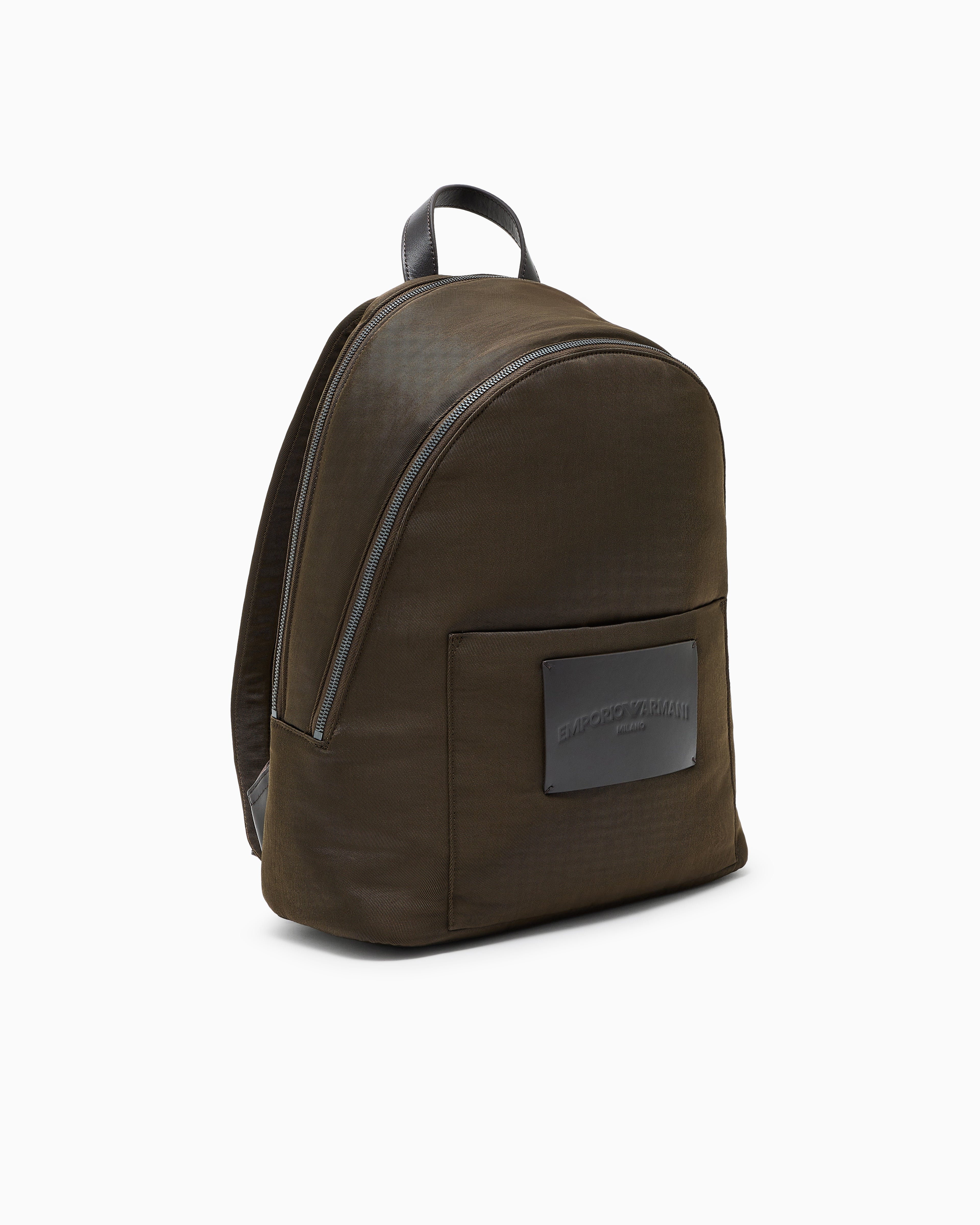 Emporio Armani Padded nylon round backpack