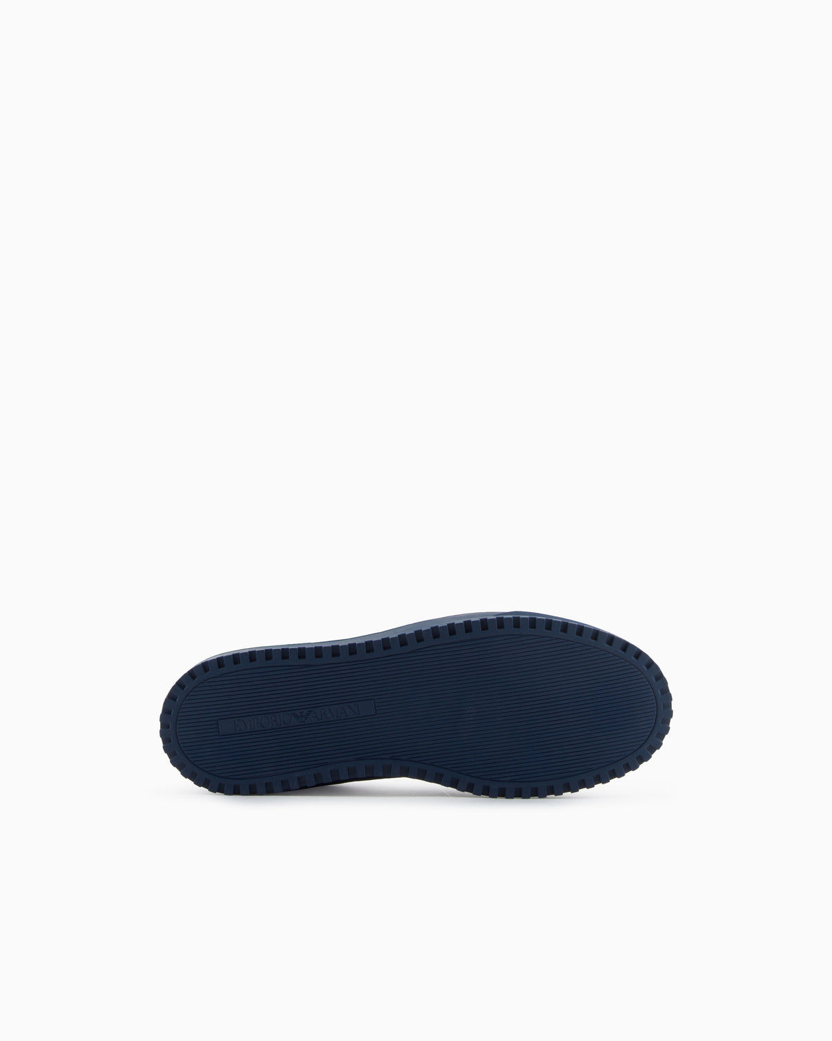 Emporio Armani Canvas Sneakers With All-Over Eagles Blue