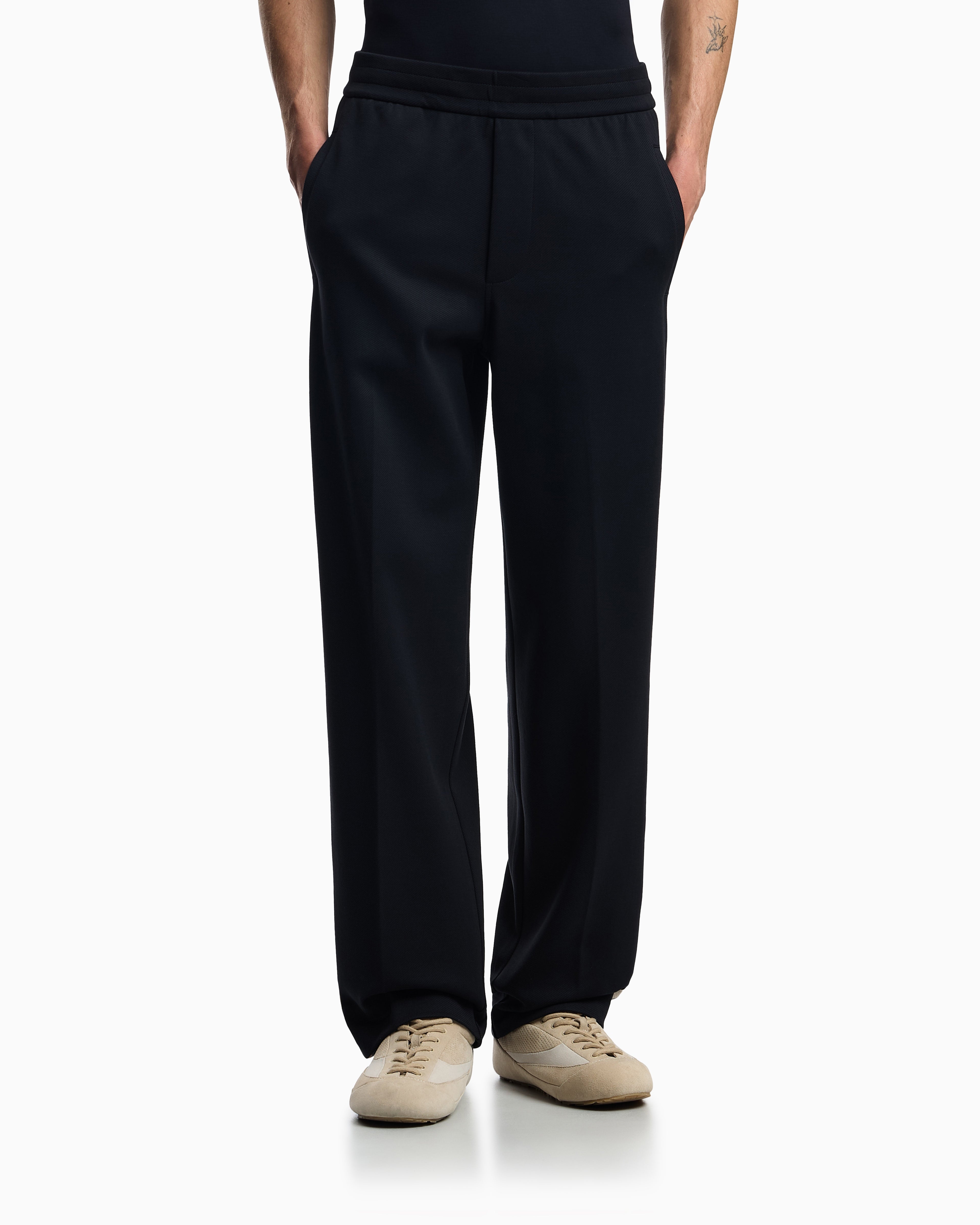 Emporio Armani ASV jersey trousers with elasticated waist and contrasting bands