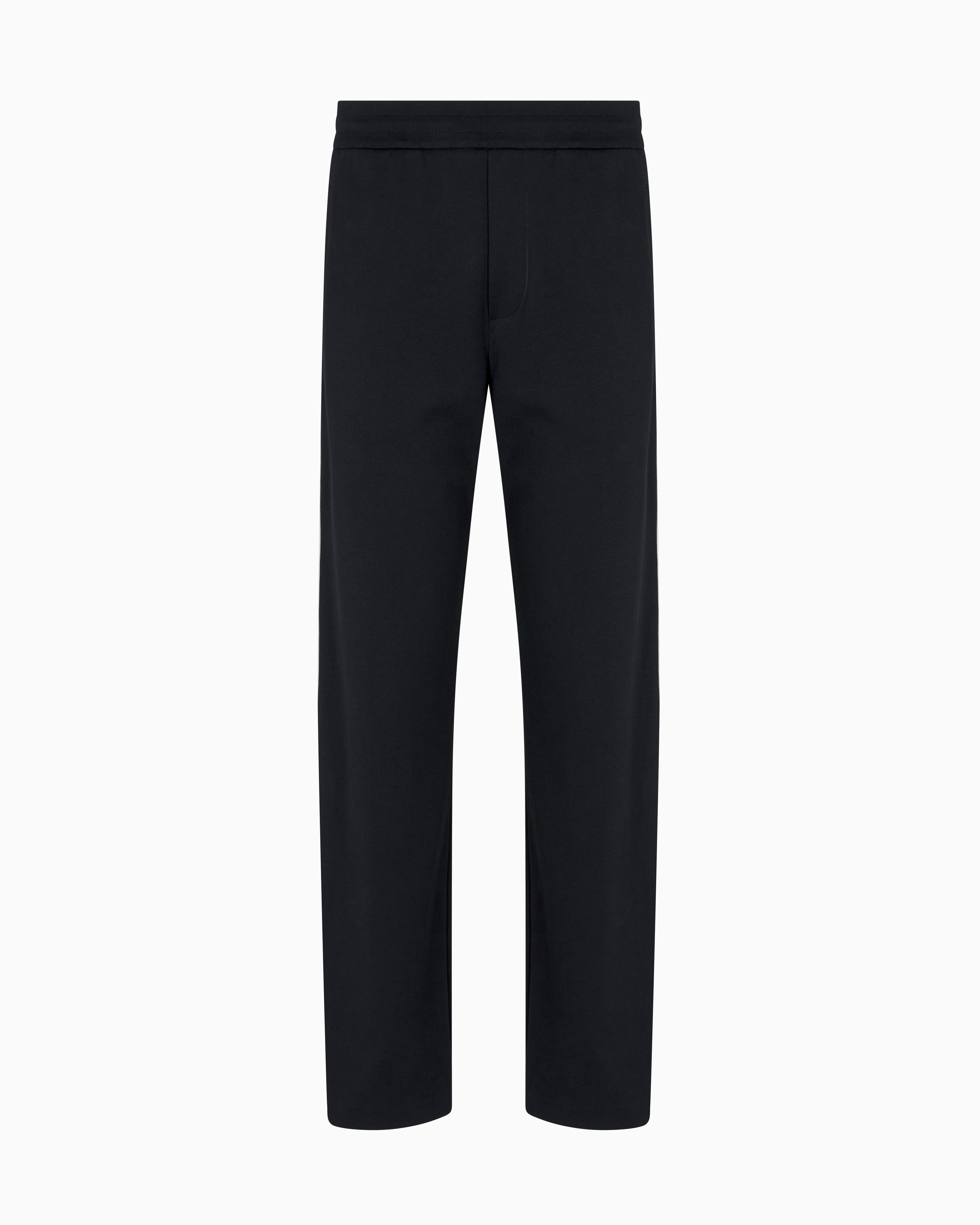 Emporio Armani ASV jersey trousers with elasticated waist and contrasting bands