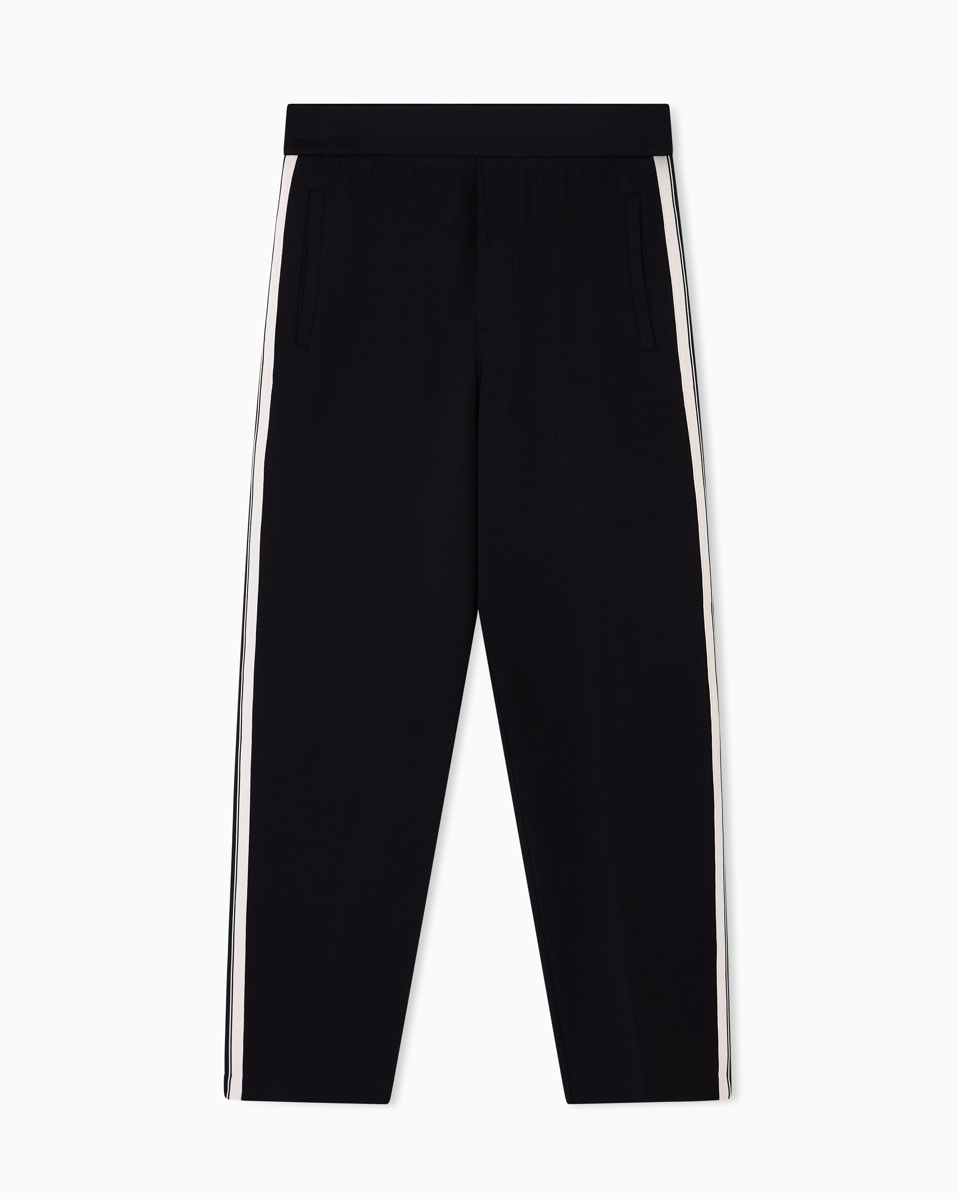 Emporio Armani ASV jersey trousers with elasticated waist and contrasting bands