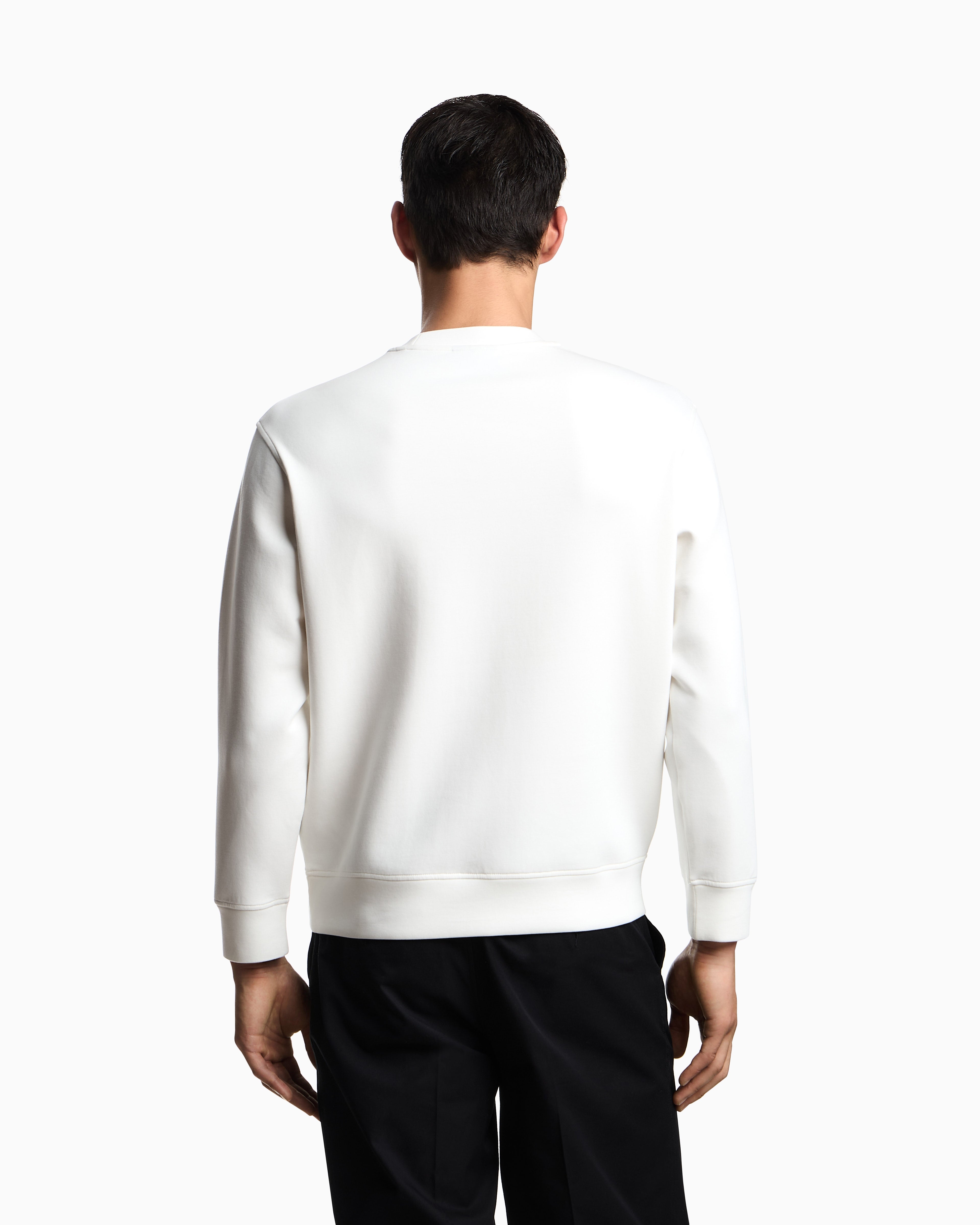 Emporio Armani ASV jersey sweatshirt with super-embossed EA embroidery