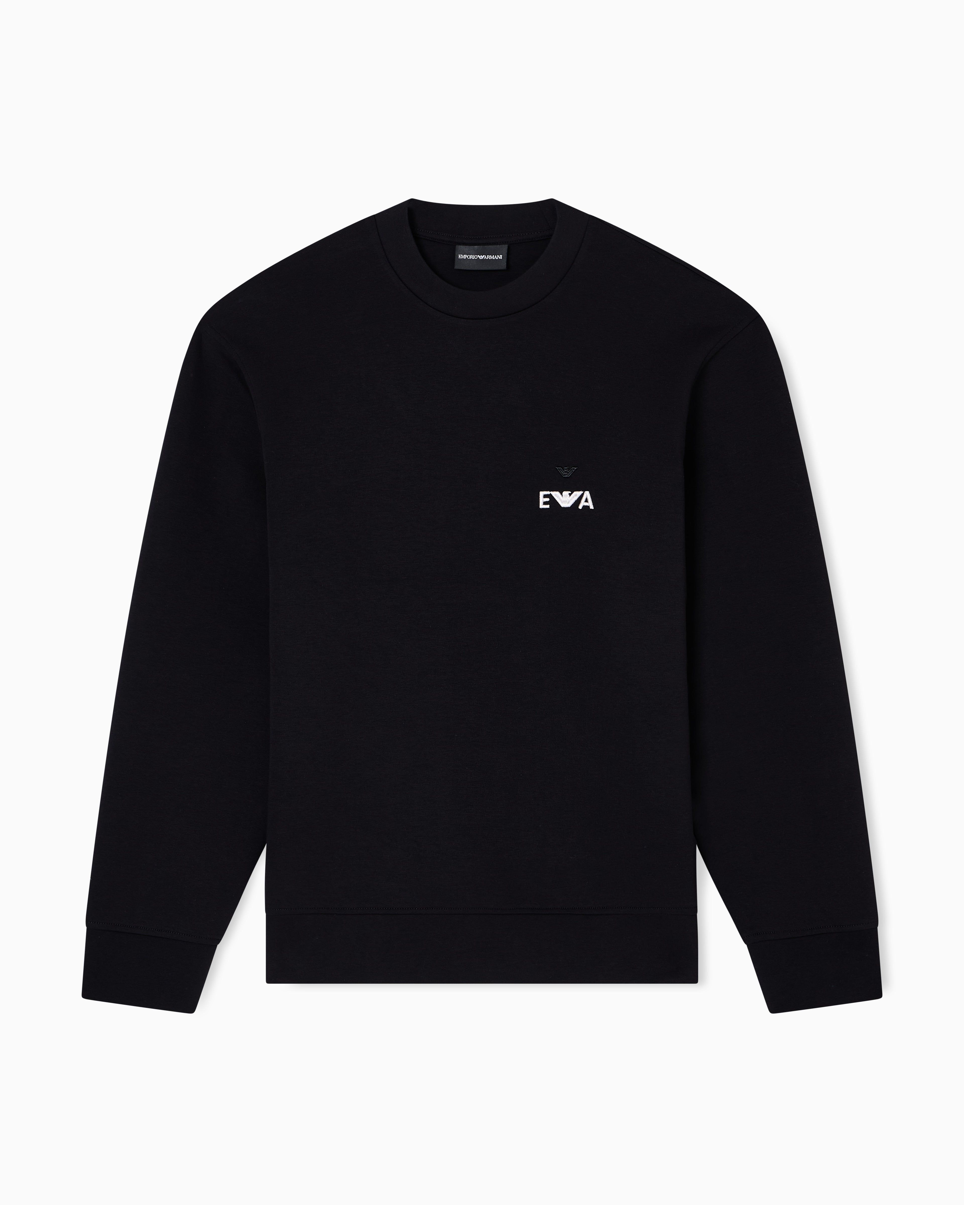 Emporio Armani ASV jersey sweatshirt with super-embossed EA embroidery
