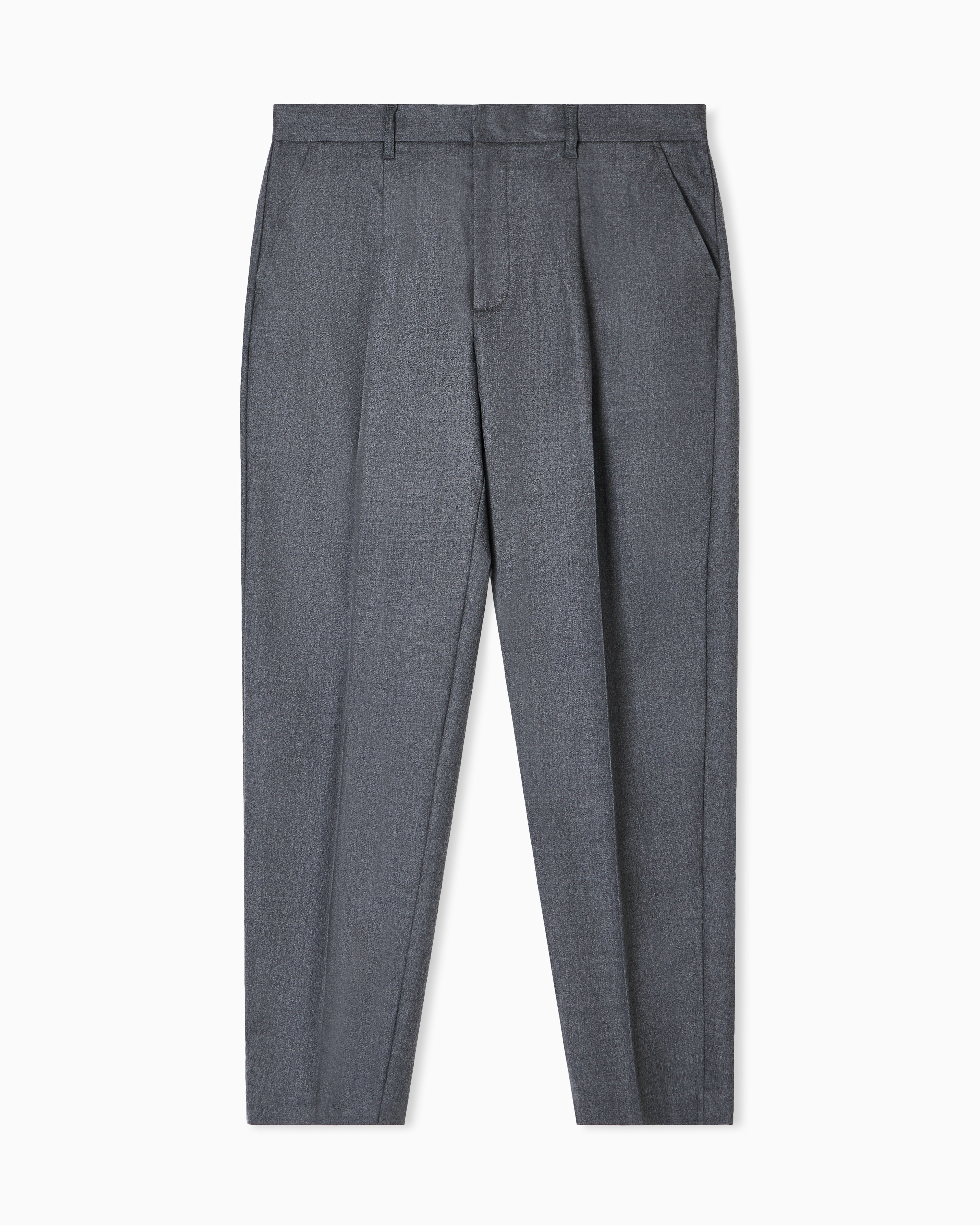 Emporio Armani Virgin-wool stretch-twill trousers