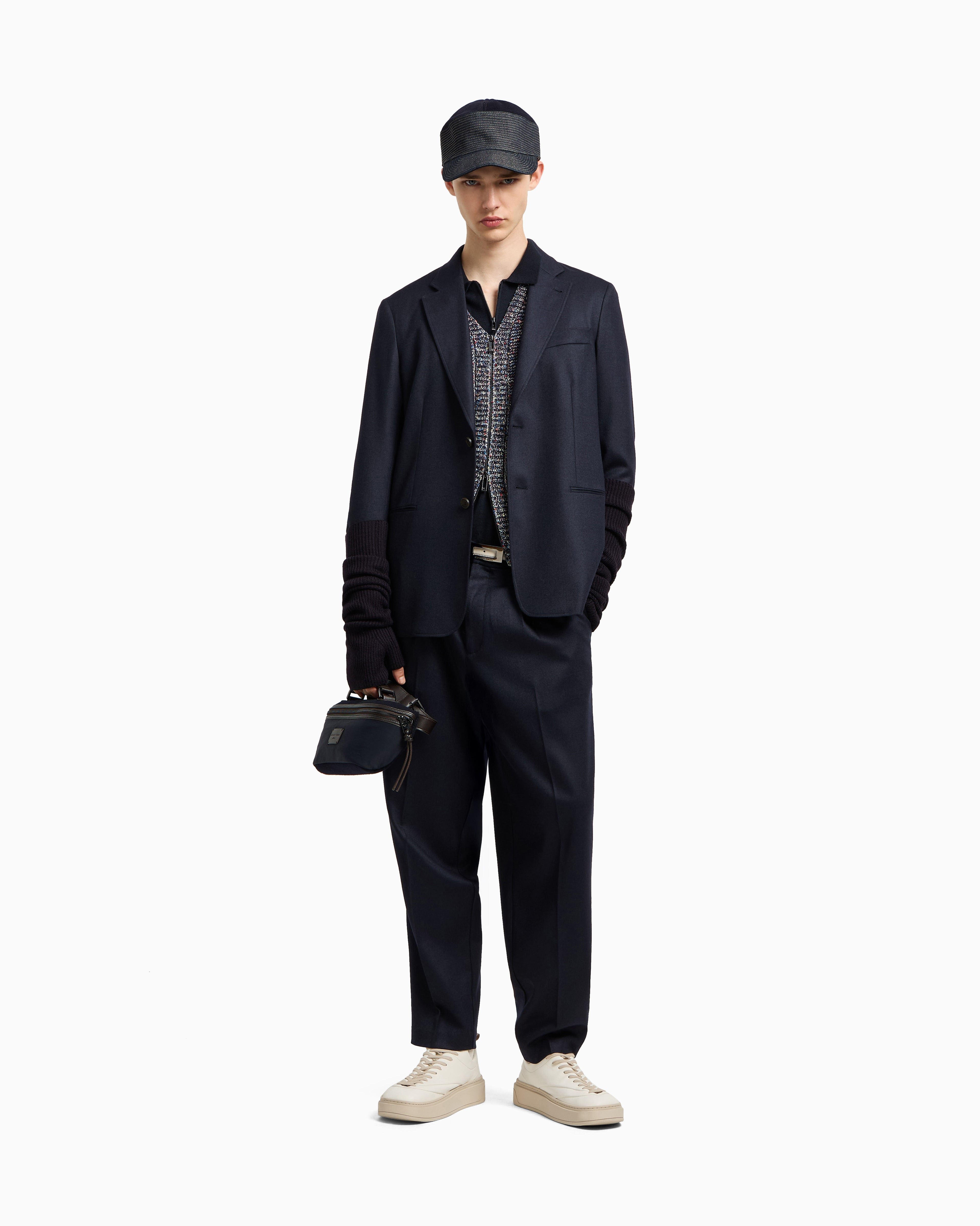 Emporio Armani Virgin-wool stretch-twill trousers