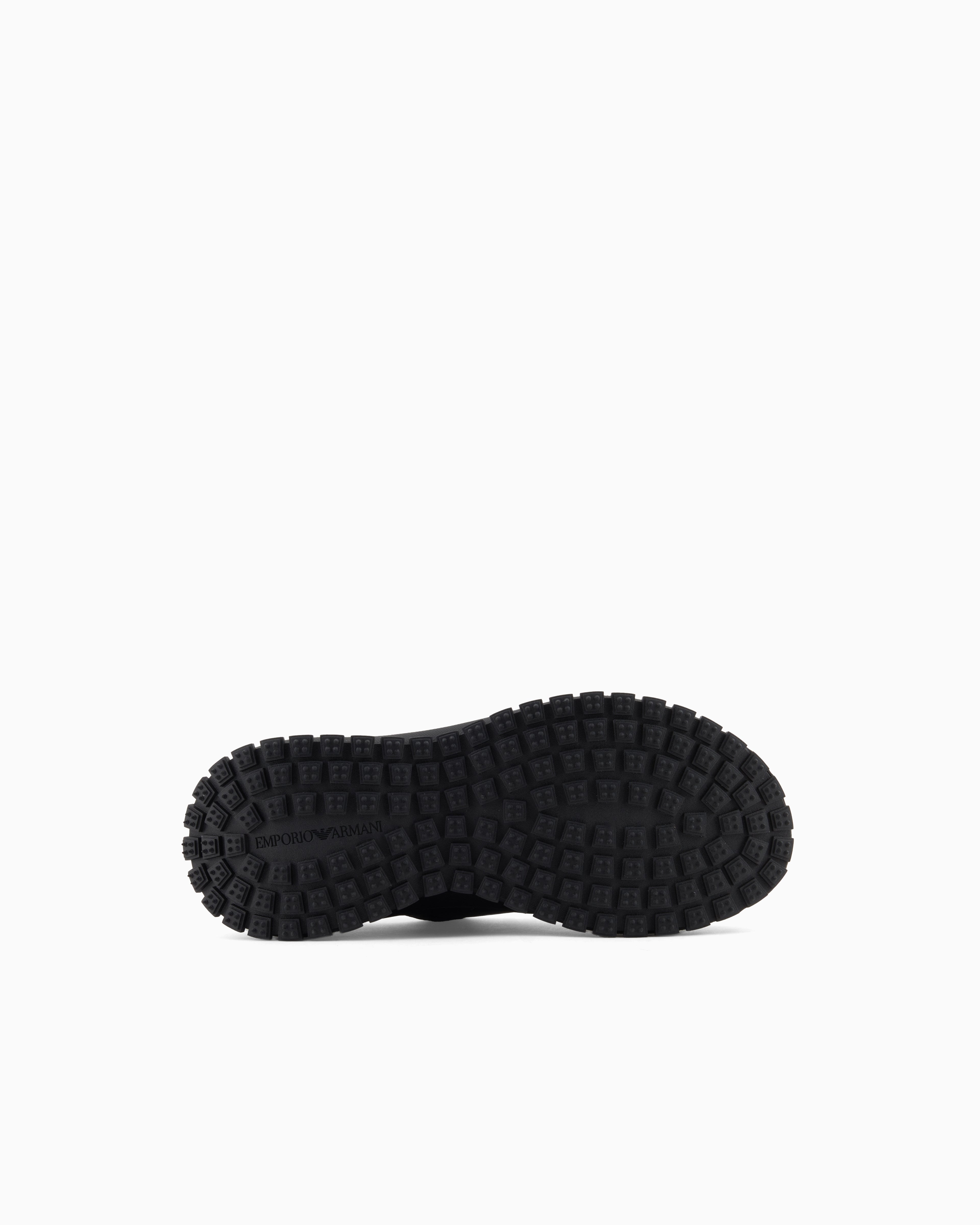 Emporio Armani Chunky Leather Sneakers Black