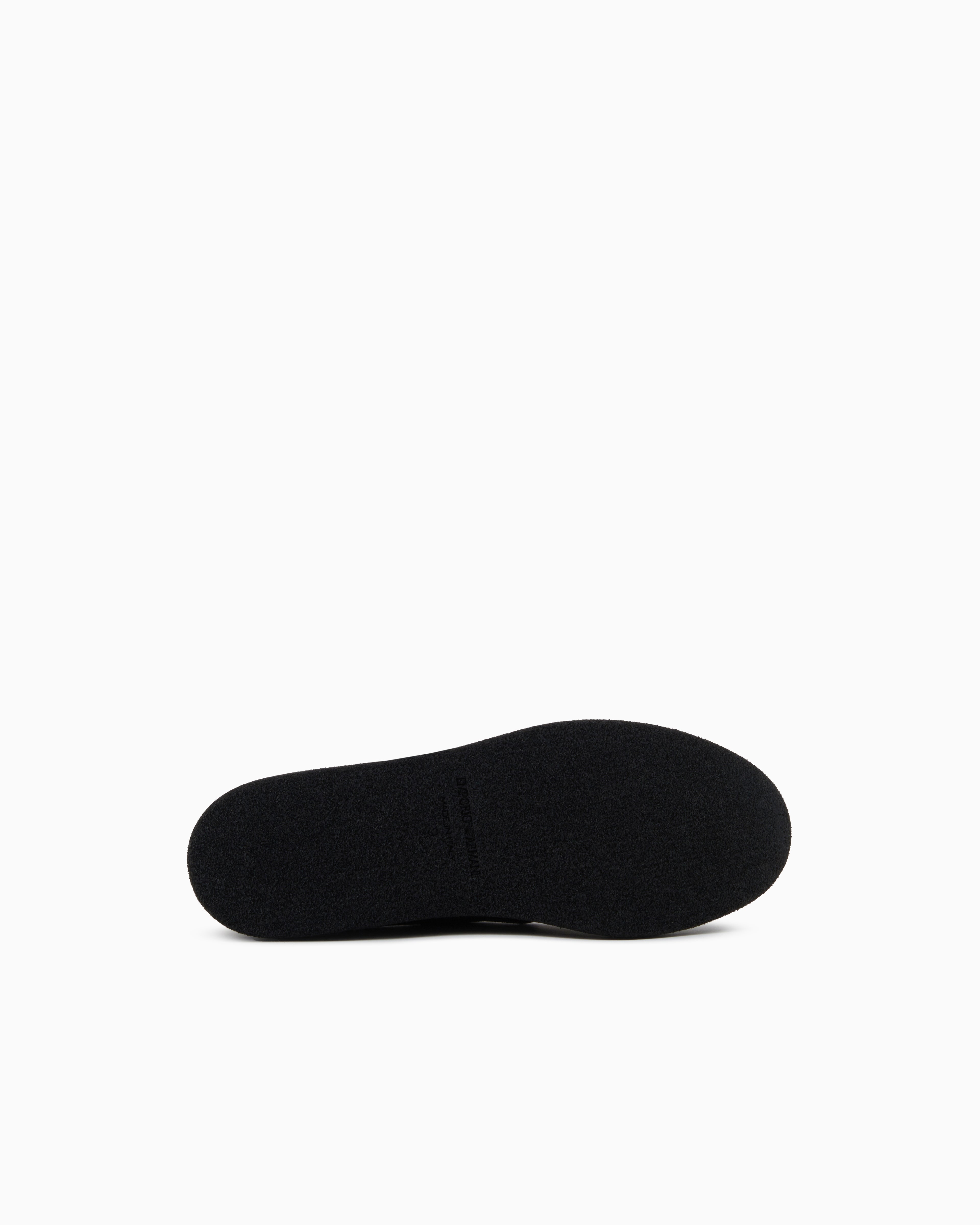 Emporio Armani New York Capsule Collection Monkstraps In Dappled Crust Leather Brown