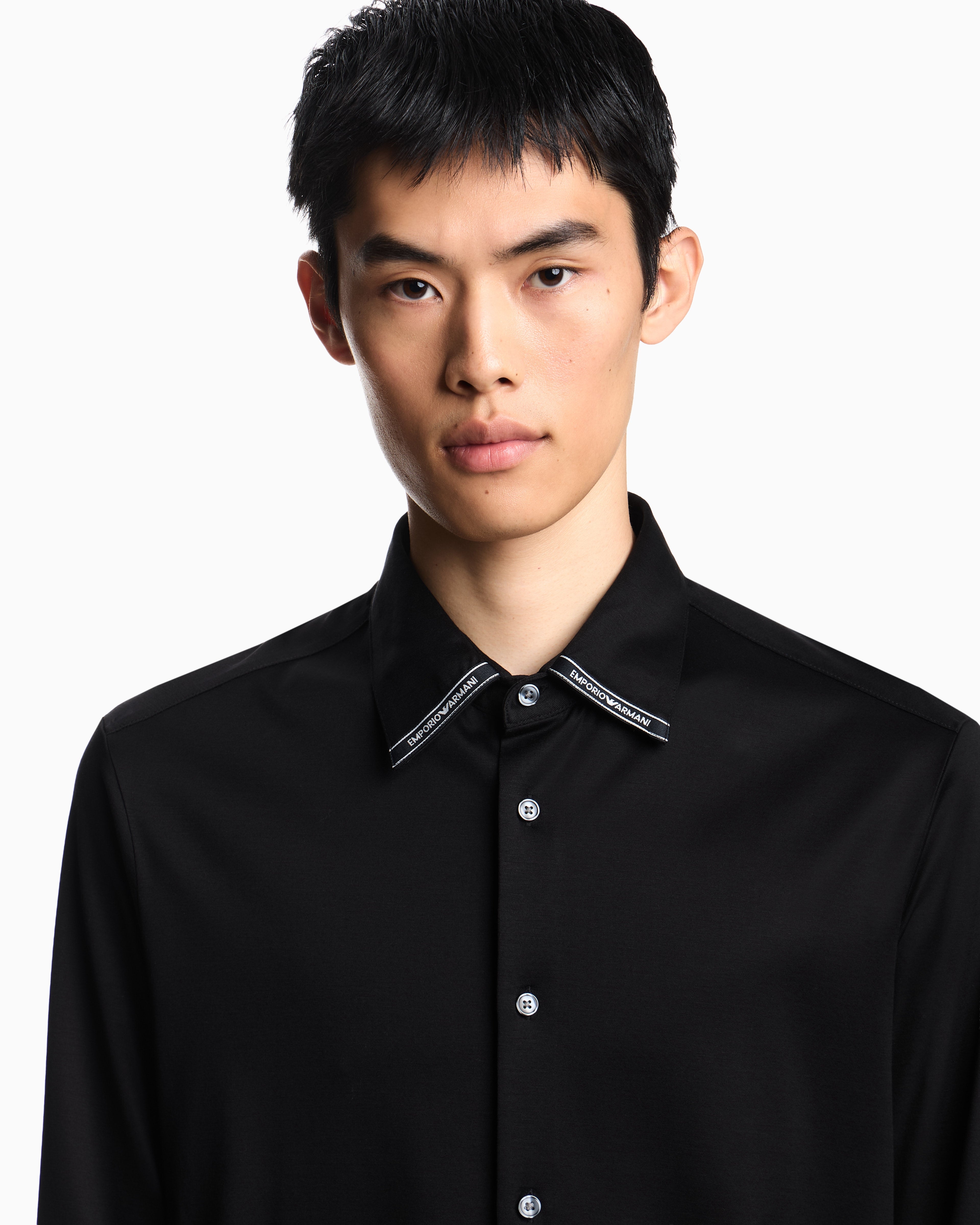 Emporio Armani ASV Lyocell-blend jersey shirt