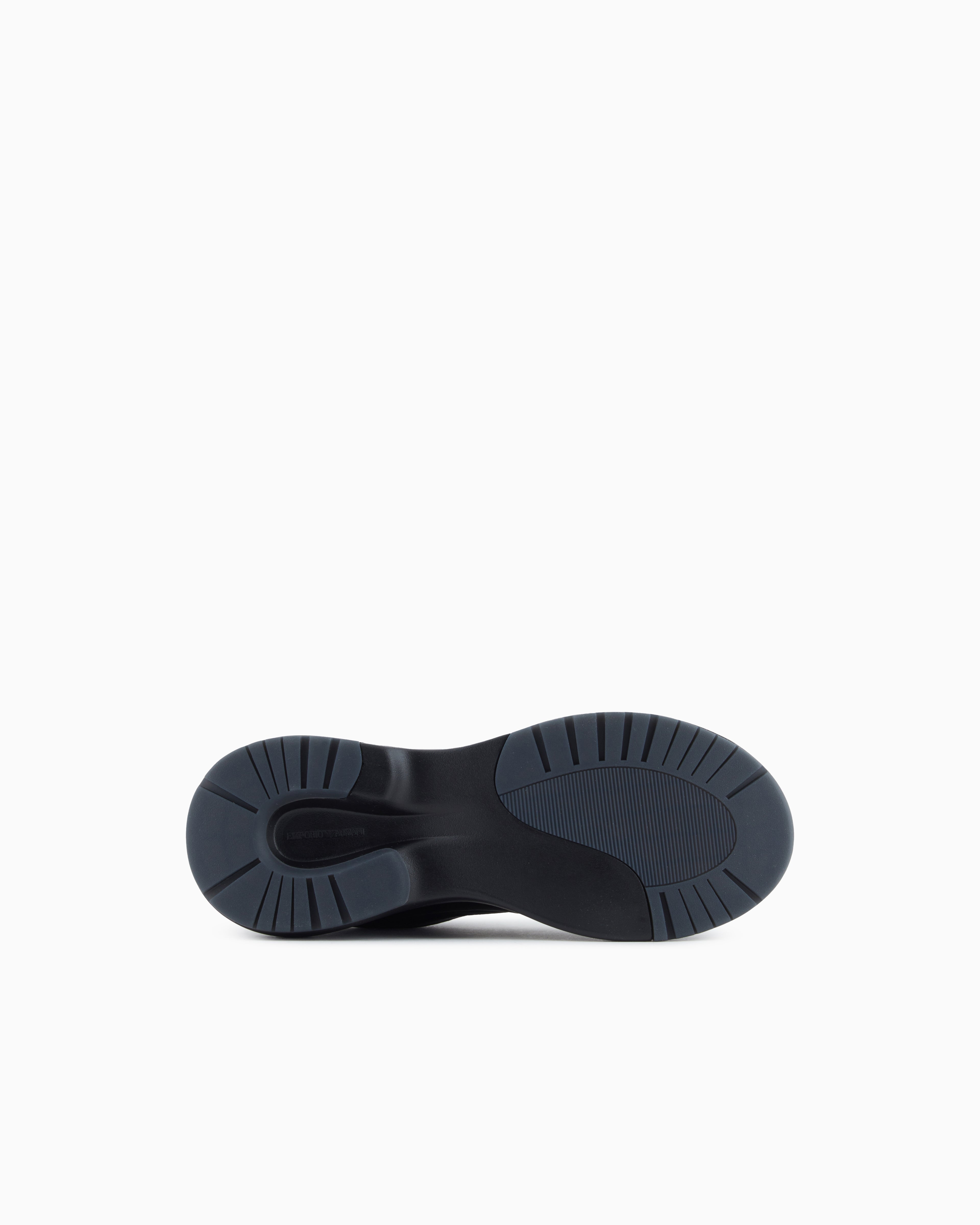 Emporio Armani Nylon And Leather Sneakers Black