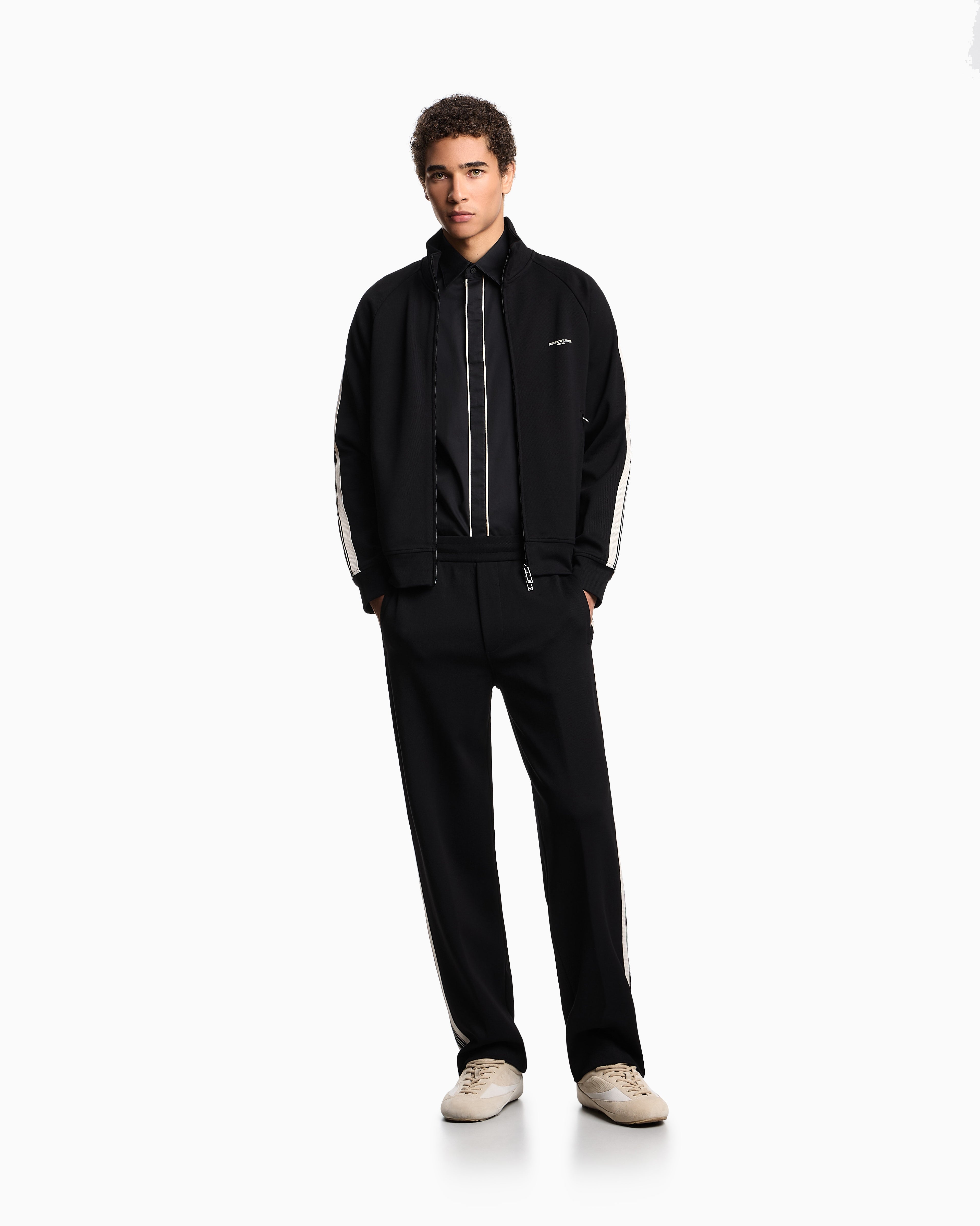Emporio Armani Pima cotton shirt with piping