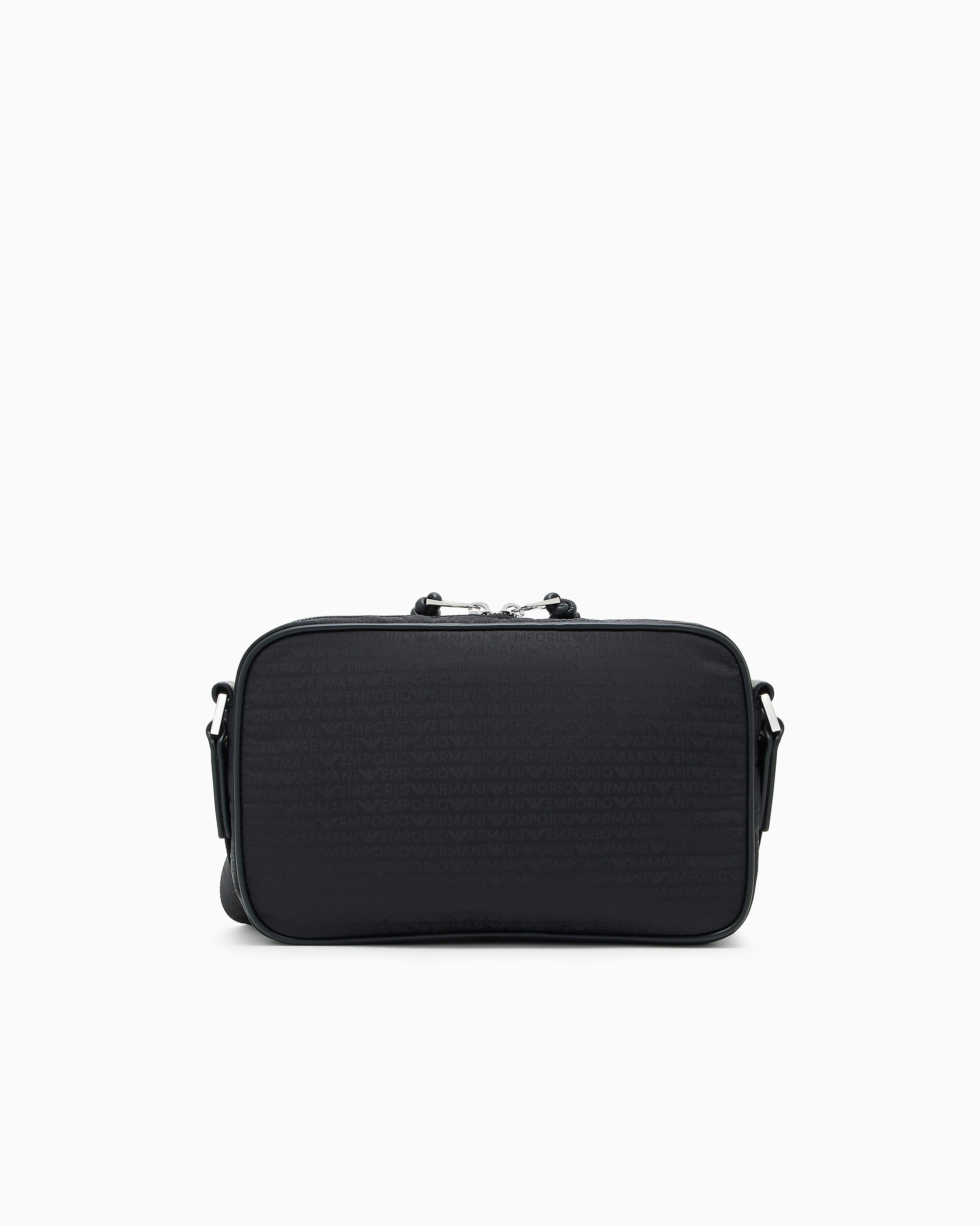 Emporio Armani Nylon camera case with monogram lettering
