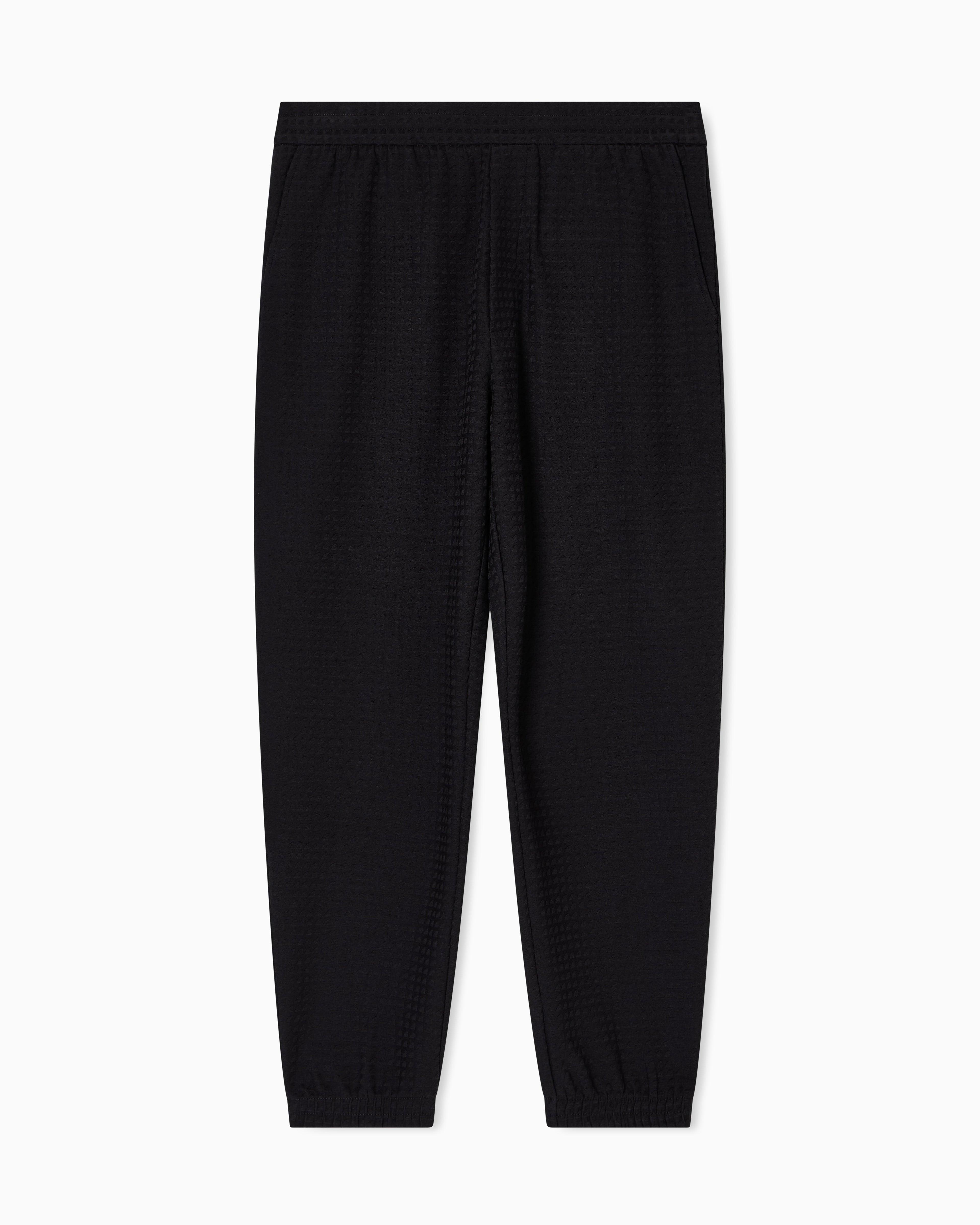 Emporio Armani ASV Lyocell-blend jacquard jersey trousers