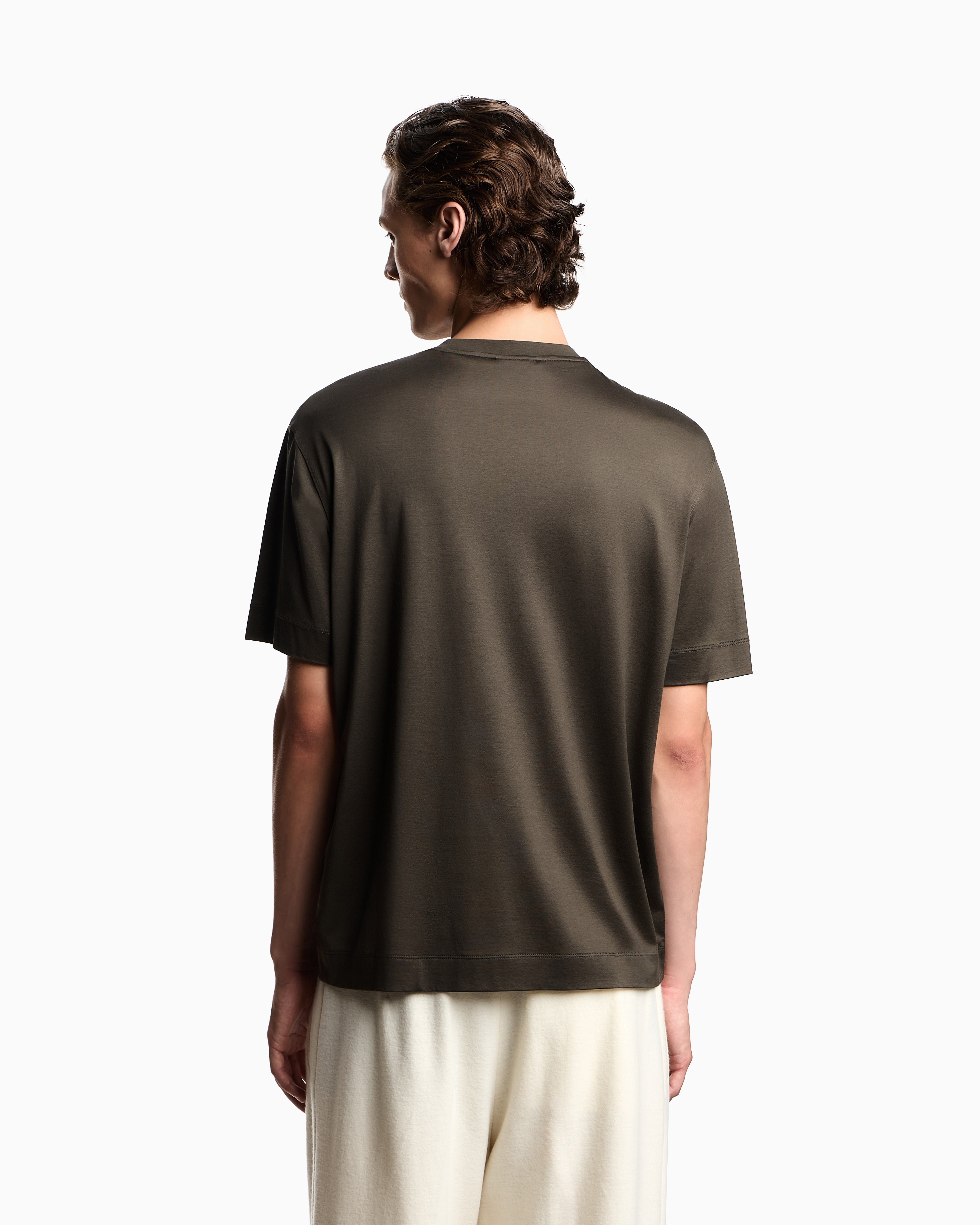 Emporio Armani ASV Lyocell T-shirt with vintage-effect logo print