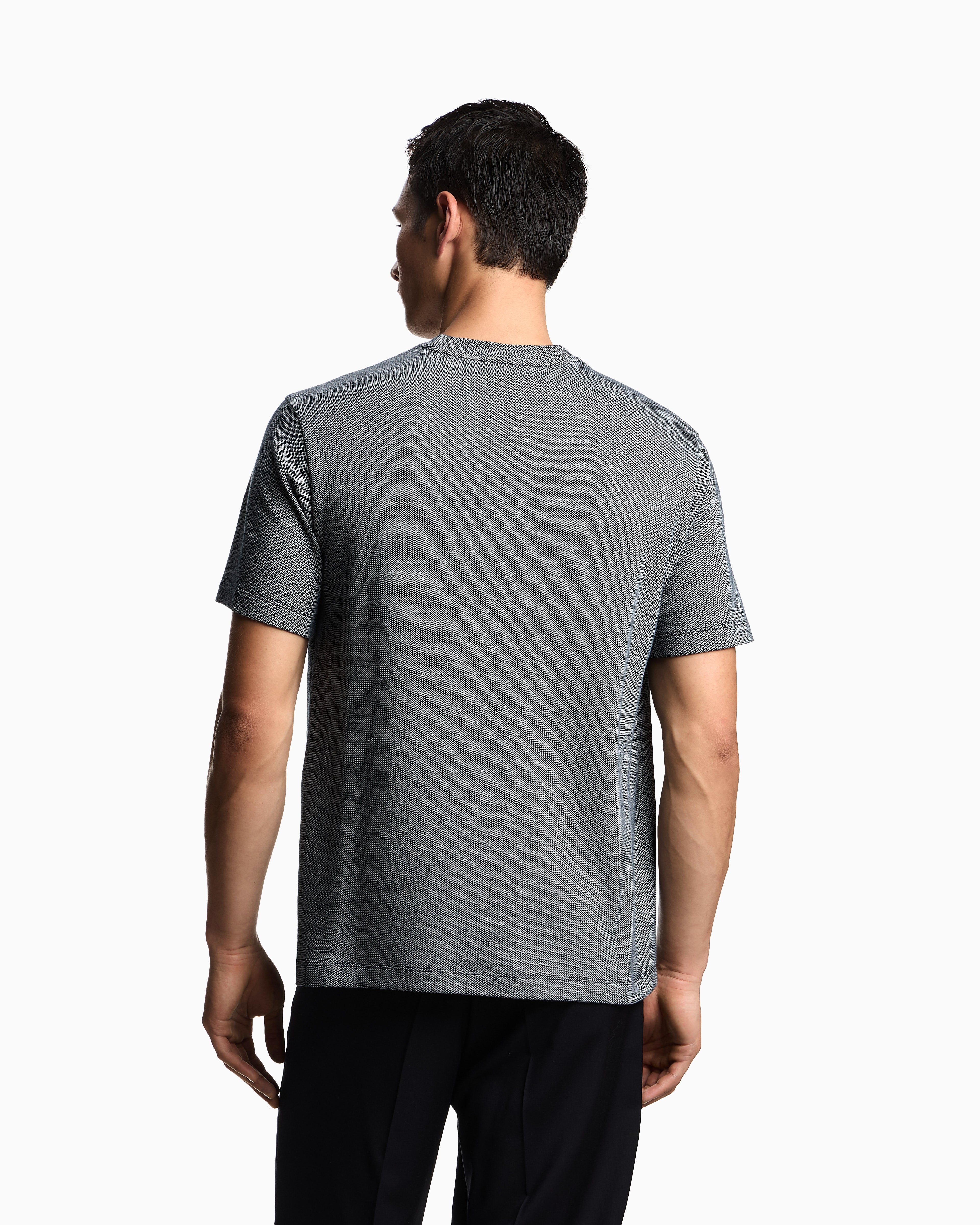 Emporio Armani ASV two-tone jersey knit T-shirt